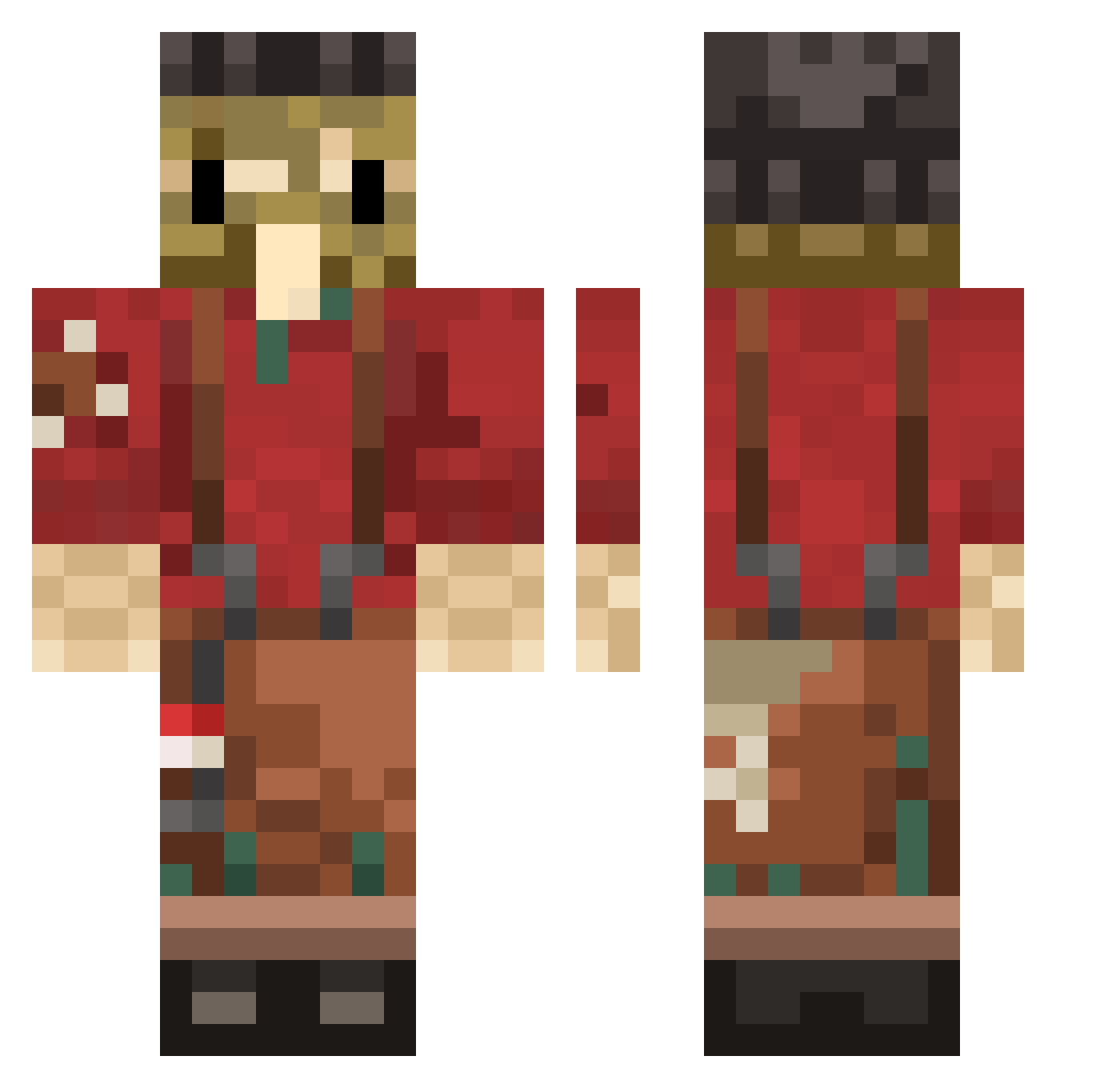 Pummetje_ Minecraft skin, front and back view