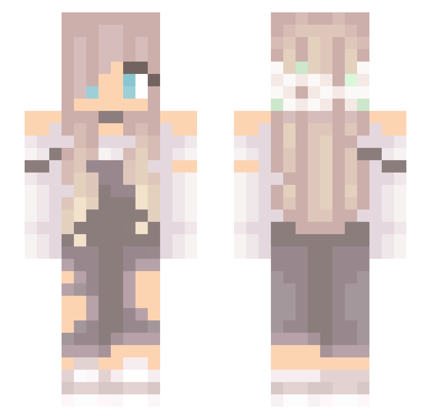 Pressurize Minecraft skin, front and back view