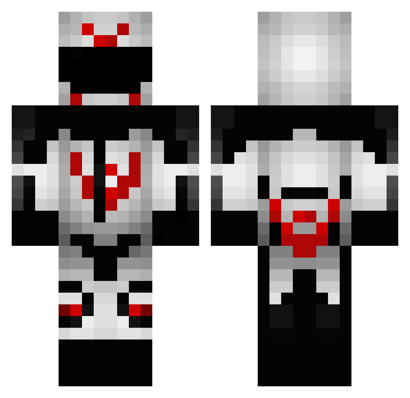 Eckify Minecraft skin, front and back view