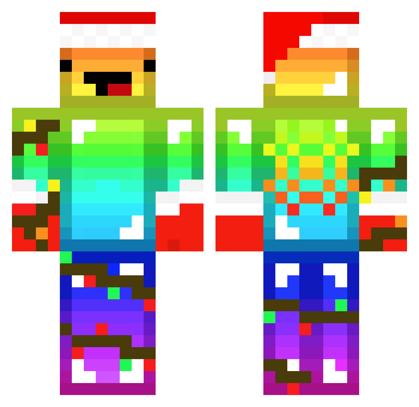Sto___ Minecraft skin, front and back view