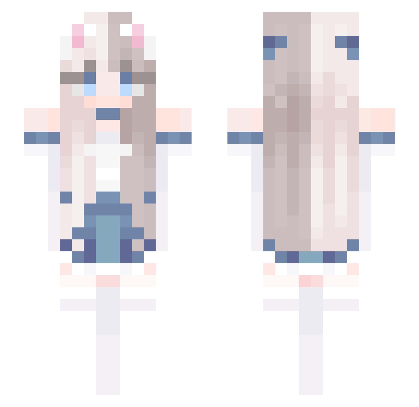 yugan_ Minecraft skin, front and back view