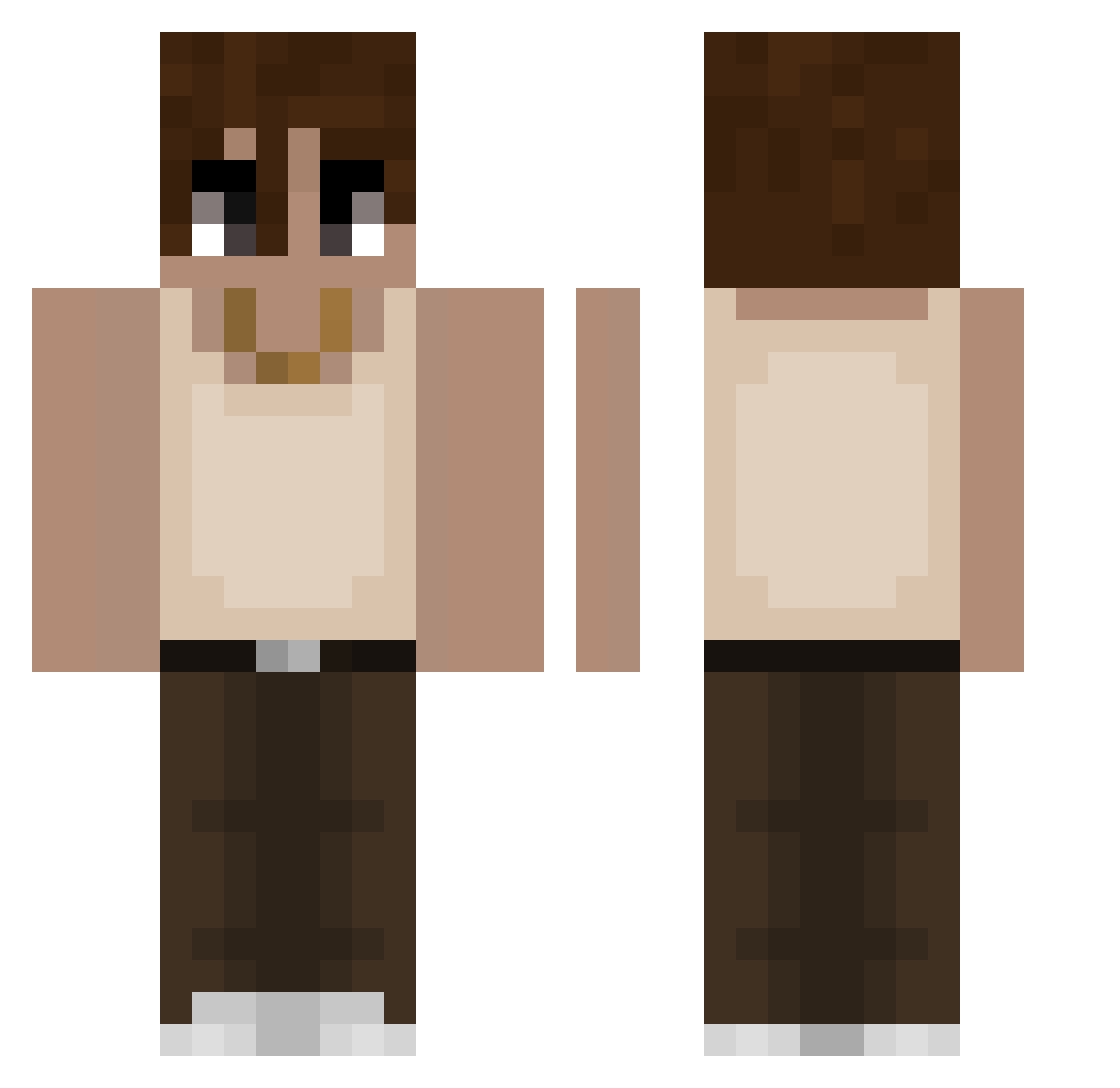 y10et Minecraft skin, front and back view