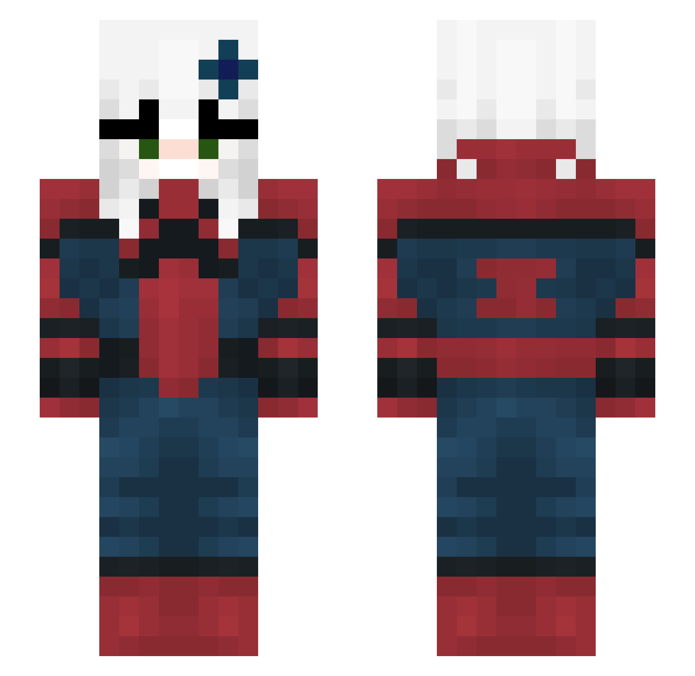 p4ulinka Minecraft skin, front and back view
