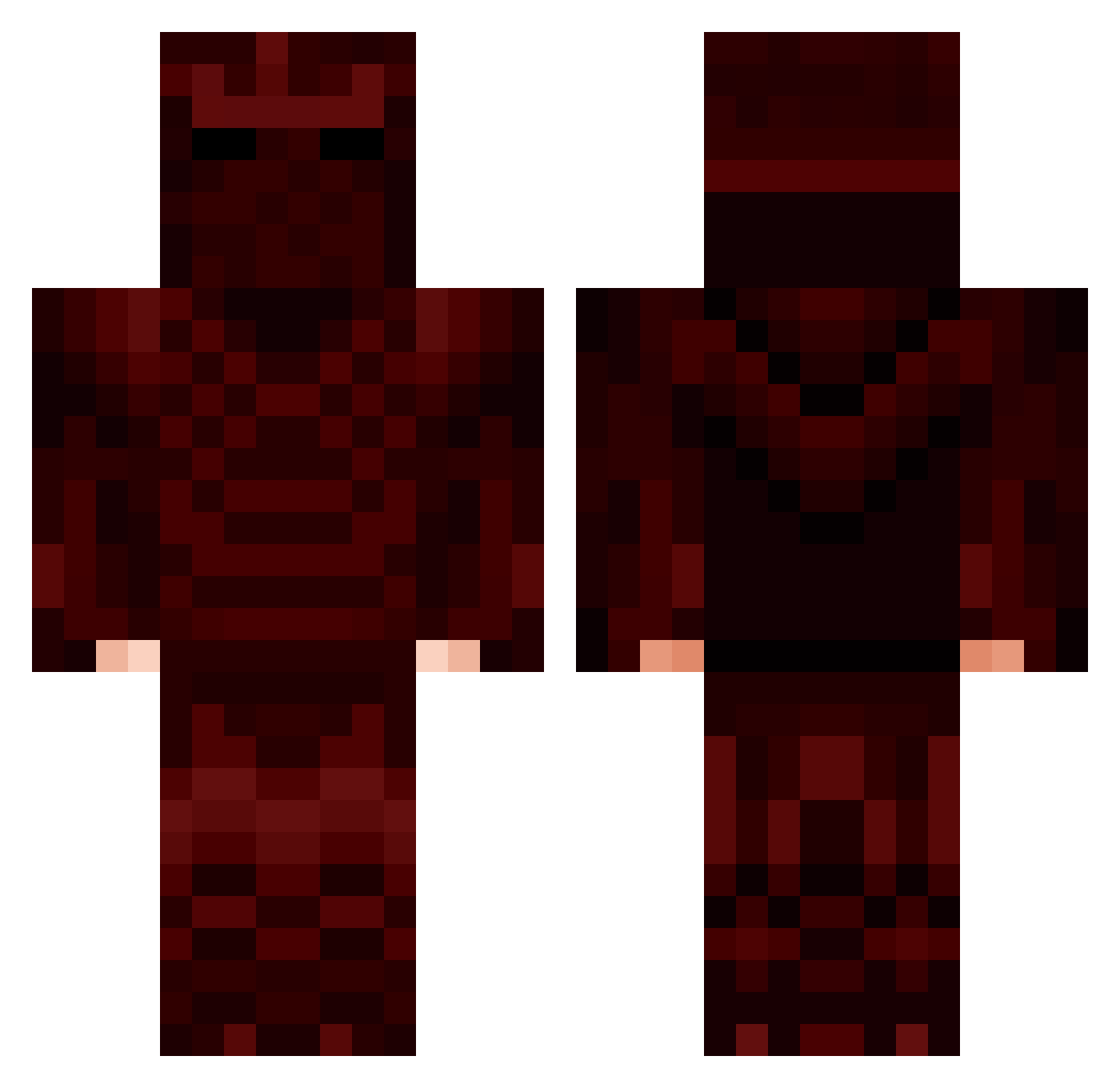 Soce Minecraft skin, front and back view