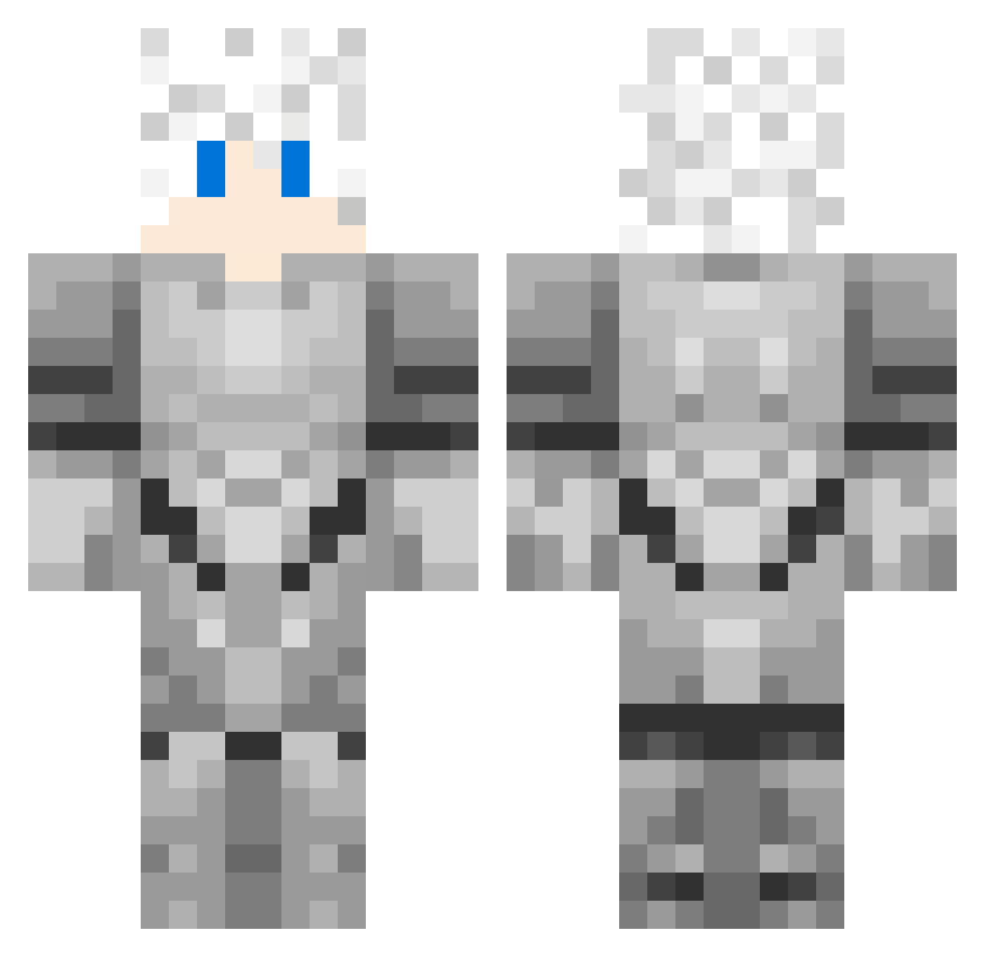 Vergeluria Minecraft skin, front and back view