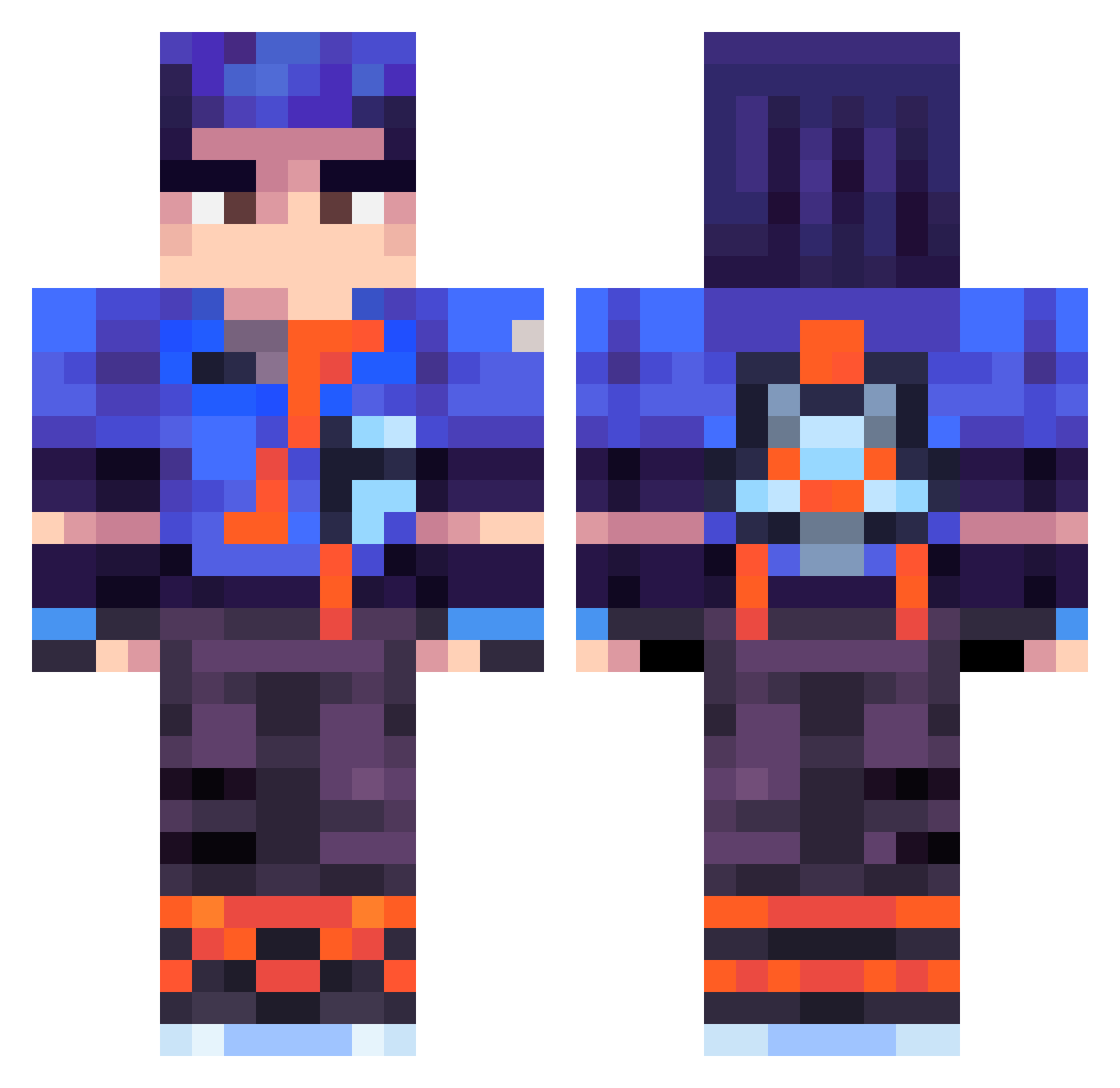 WizenedKarma822 Minecraft skin, front and back view