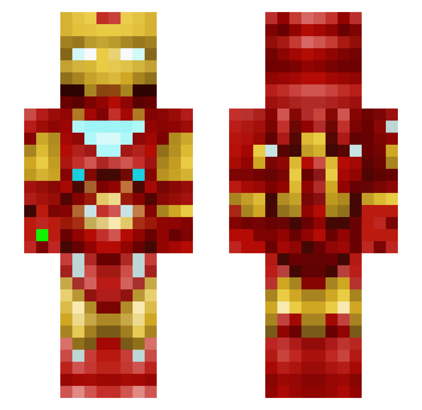 Polo_Wonyoung Minecraft skin, front and back view