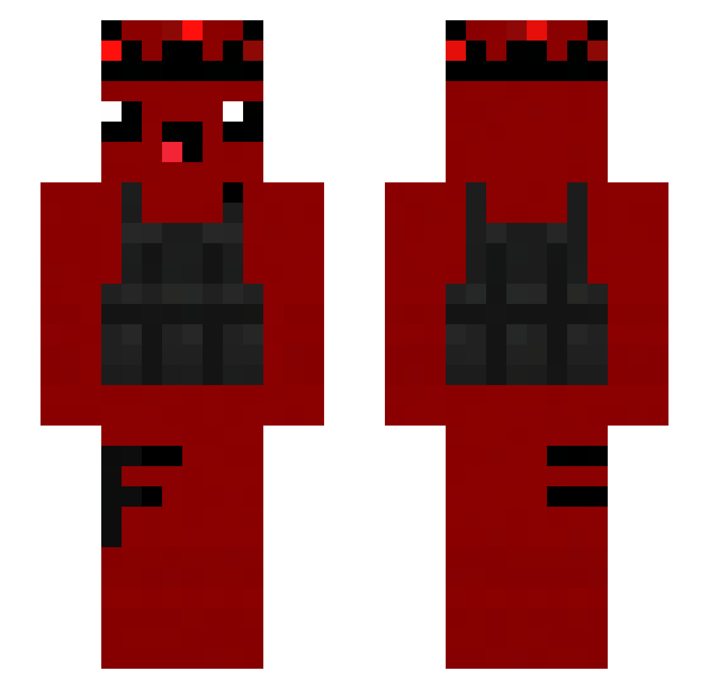 NotHerobrine1 Minecraft skin, front and back view