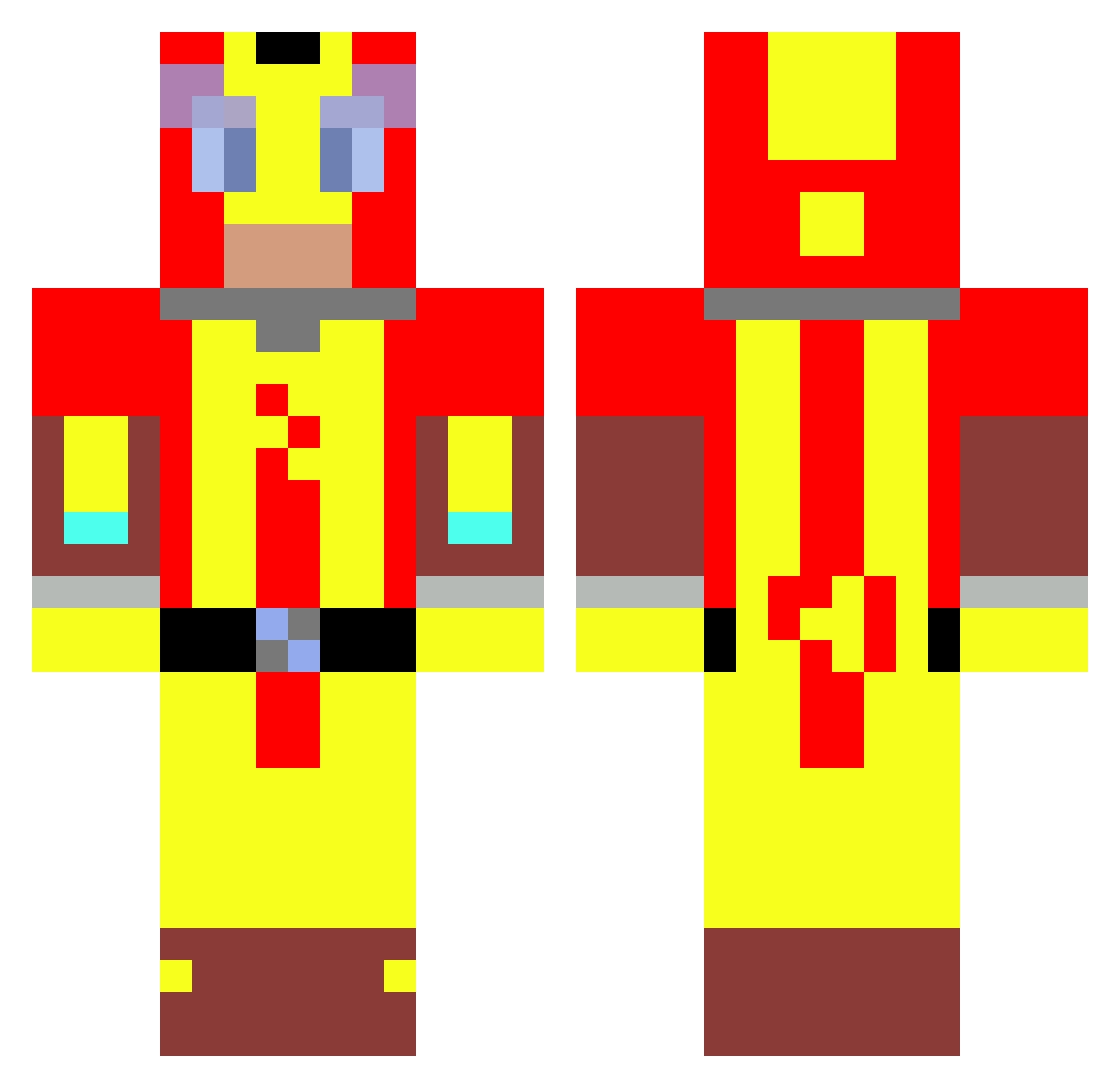SrCarlos123_ Minecraft skin, front and back view