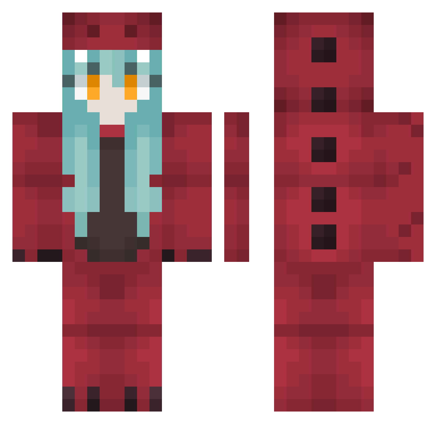 Yere18_YT Minecraft skin, front and back view