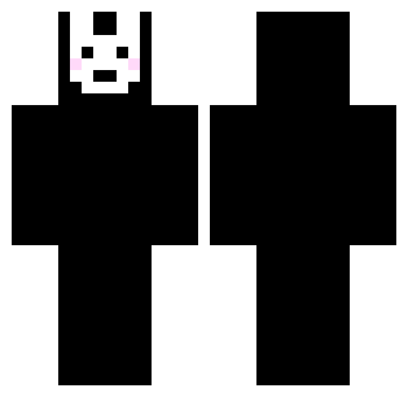 LeCrinkus Minecraft skin, front and back view