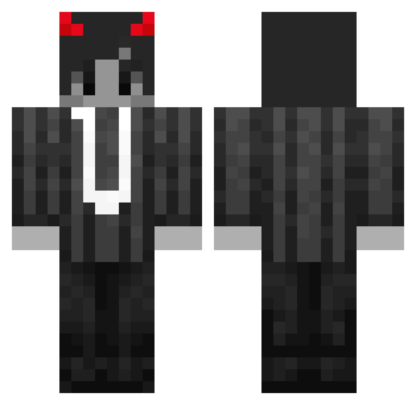 L0L3N Minecraft skin, front and back view