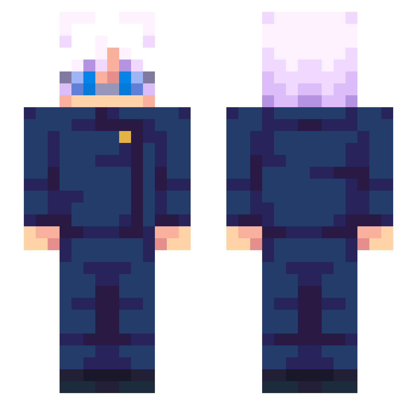 ShotRush Minecraft skin, front and back view