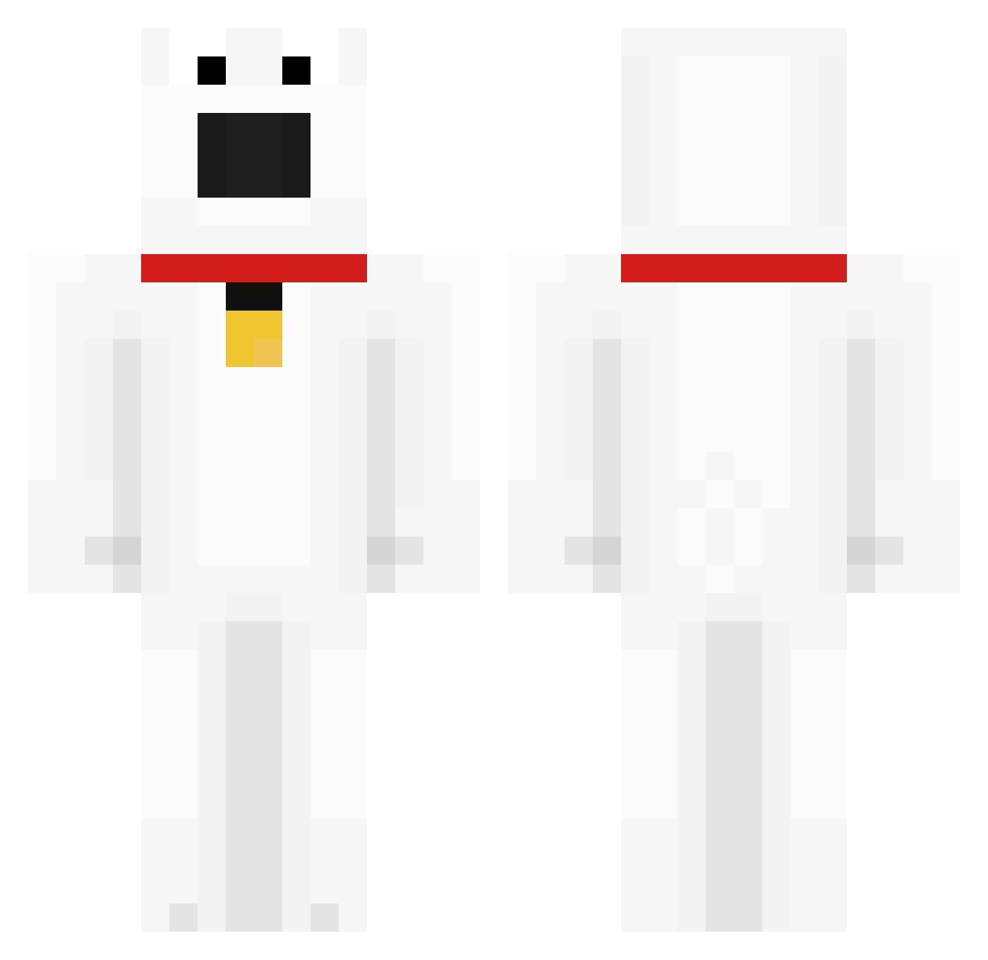 Bongus123 Minecraft skin, front and back view