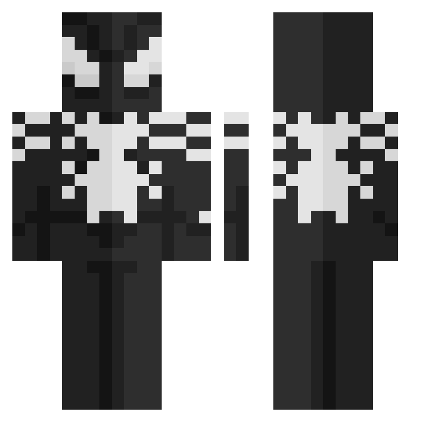 Ru_udy Minecraft skin, front and back view