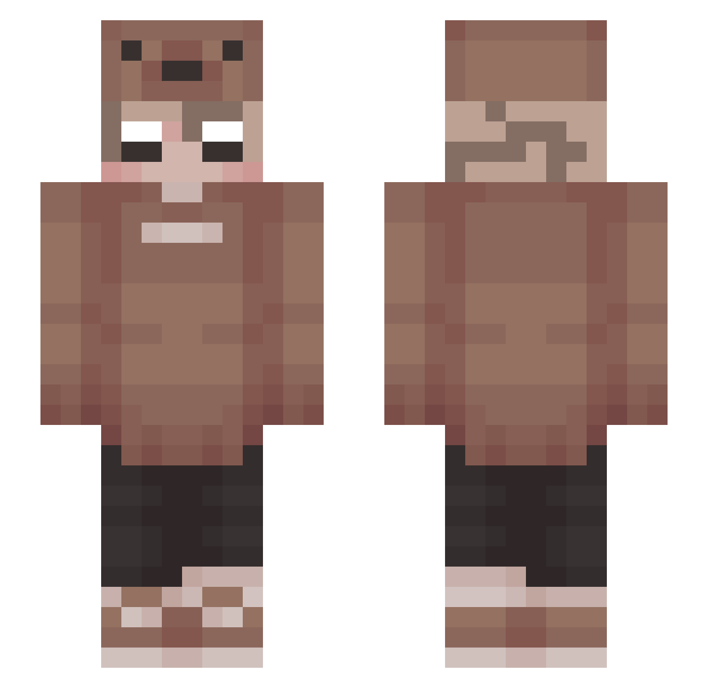 dahllen123 Minecraft skin, front and back view