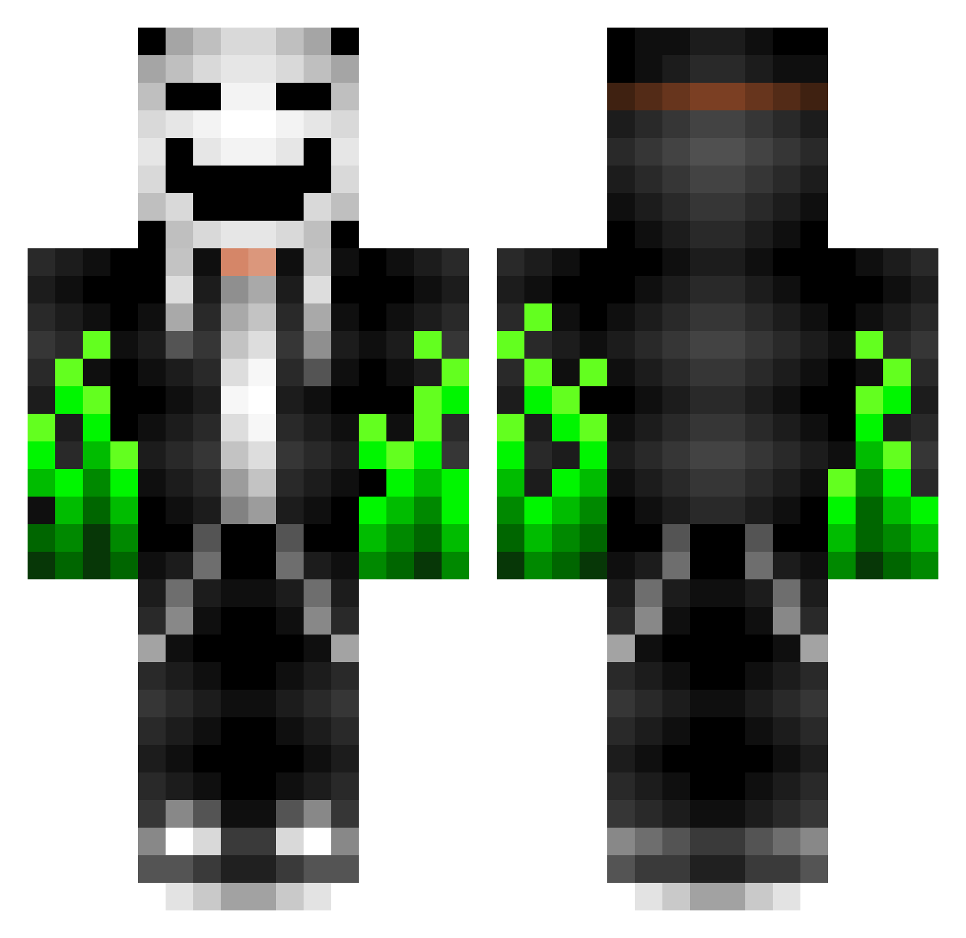 You_tube_man Minecraft skin, front and back view