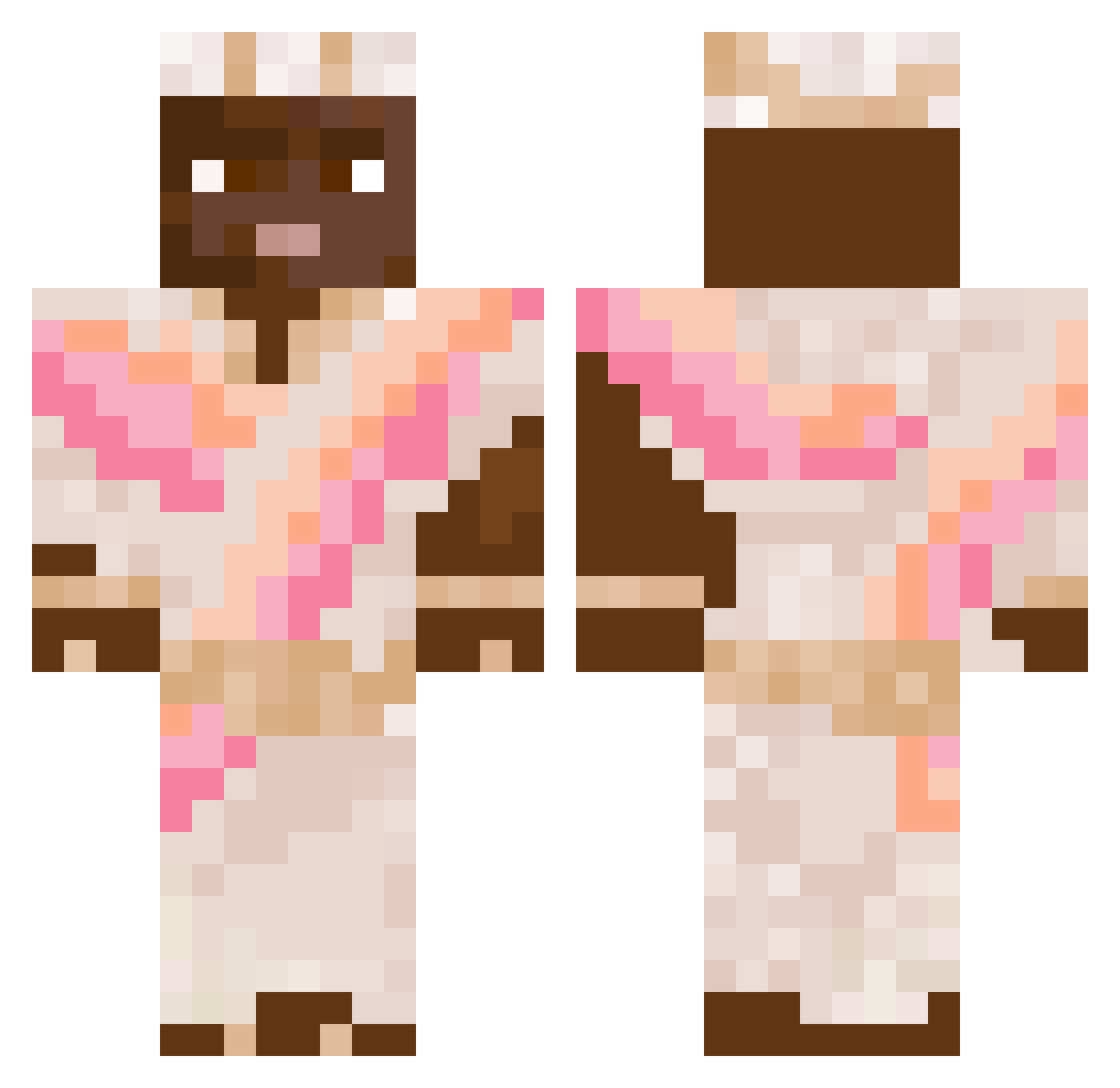 Vniti Minecraft skin, front and back view