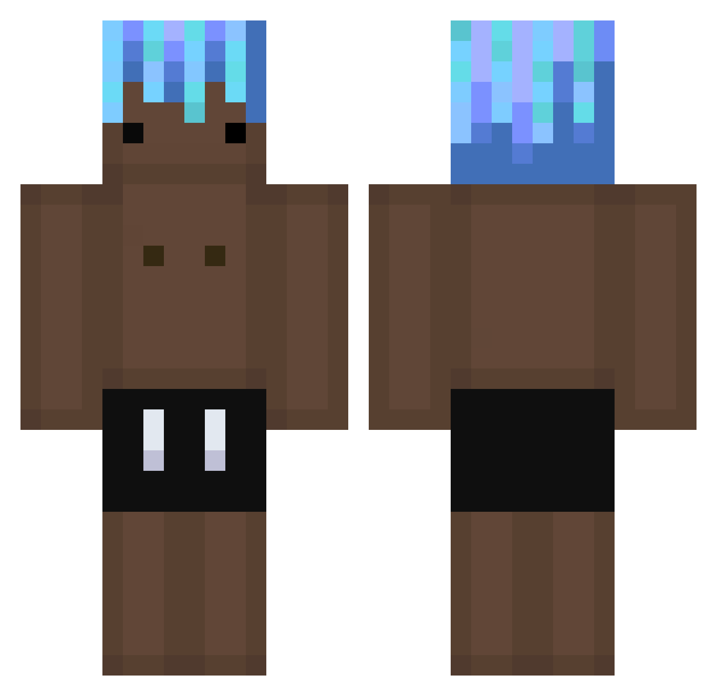 KarlosXoma Minecraft skin, front and back view
