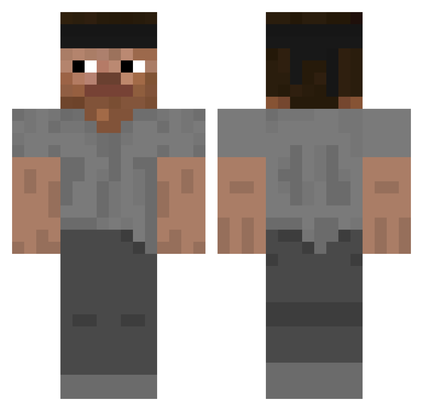Lennnaart Minecraft skin, front and back view