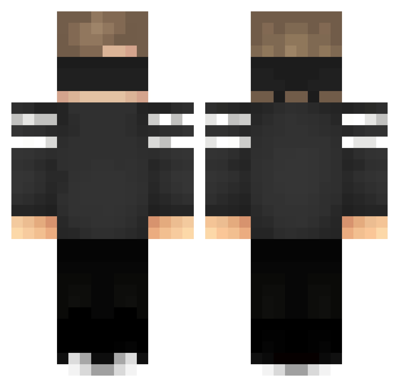BantaFanta Minecraft skin, front and back view