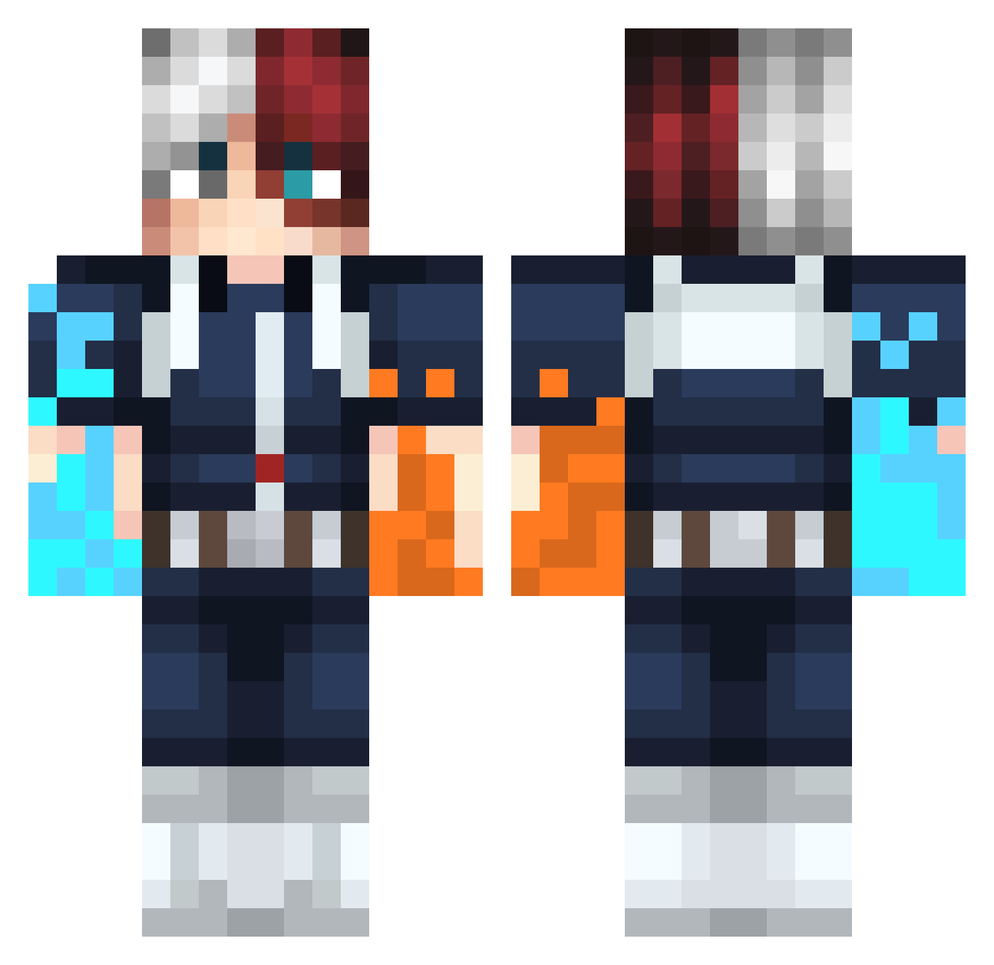 sirooo Minecraft skin, front and back view