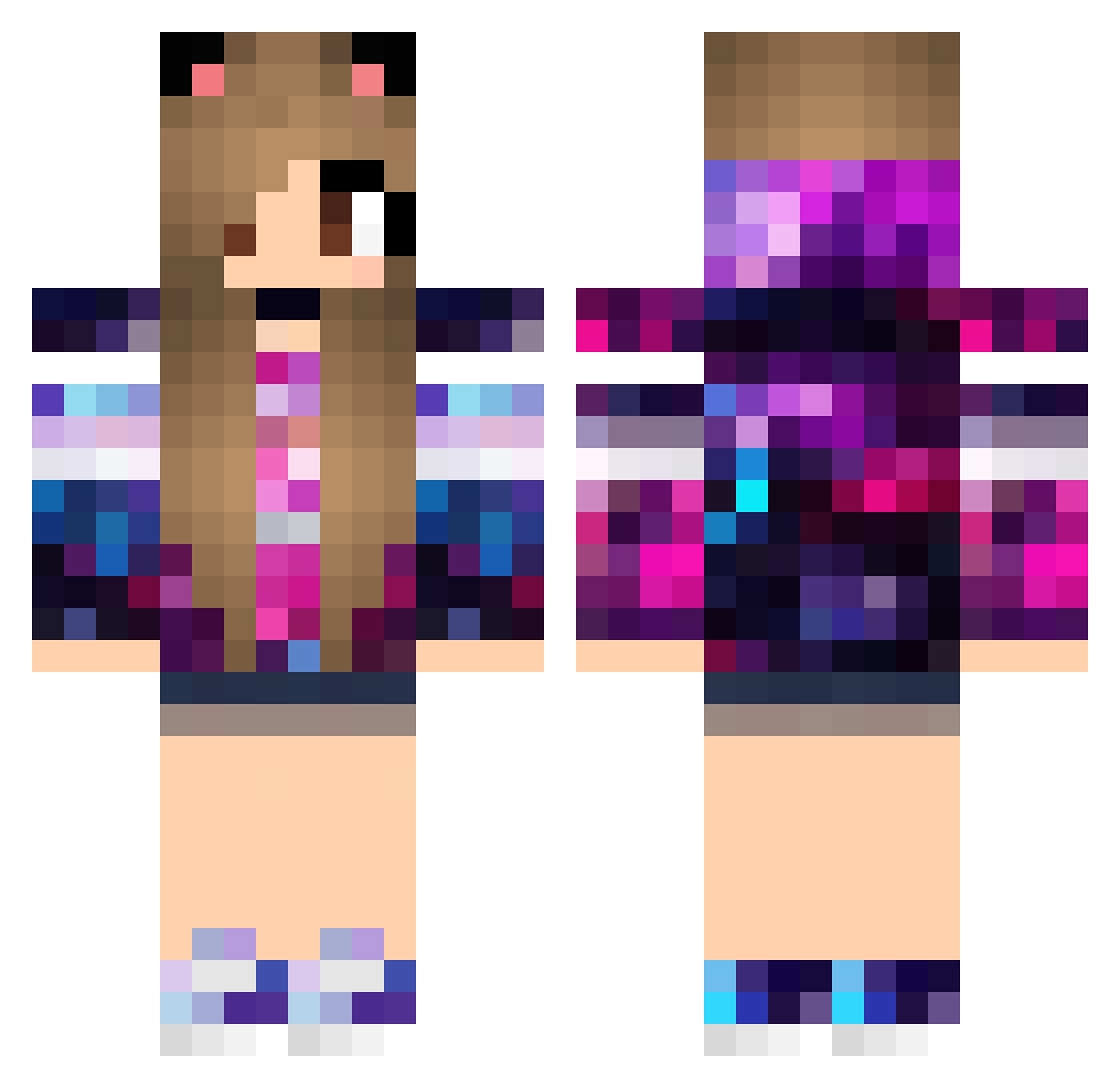 sosofdp Minecraft skin, front and back view