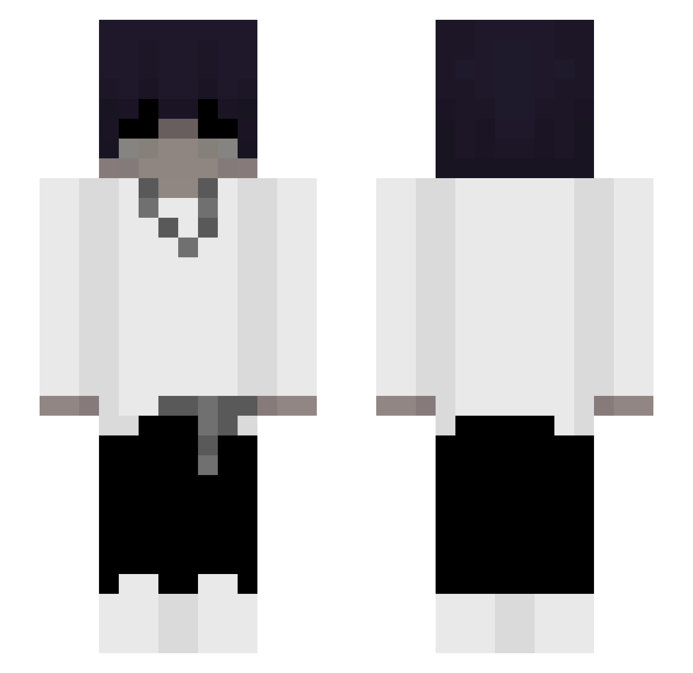Byamya Minecraft skin, front and back view