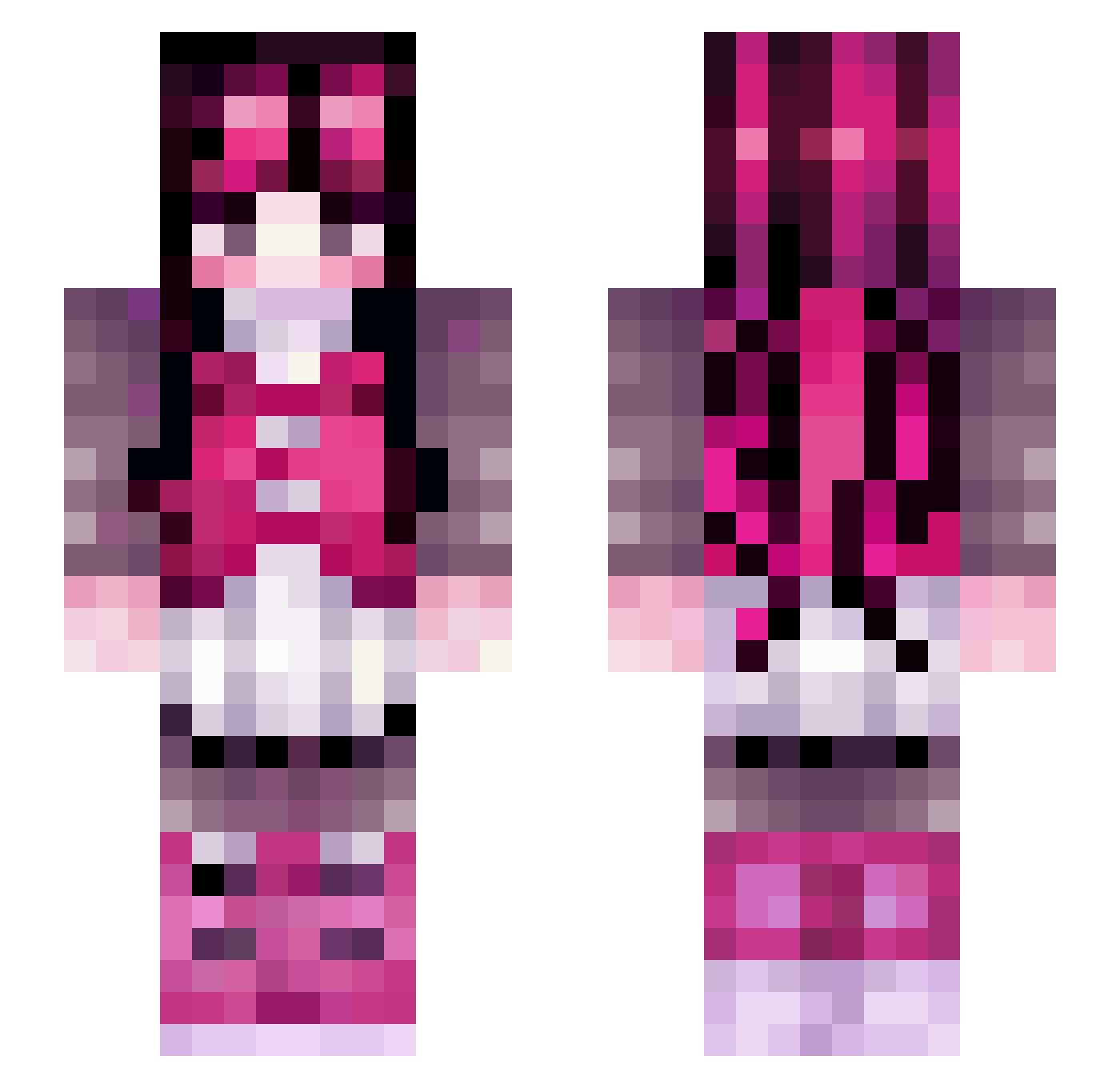 LaanaManzana Minecraft skin, front and back view