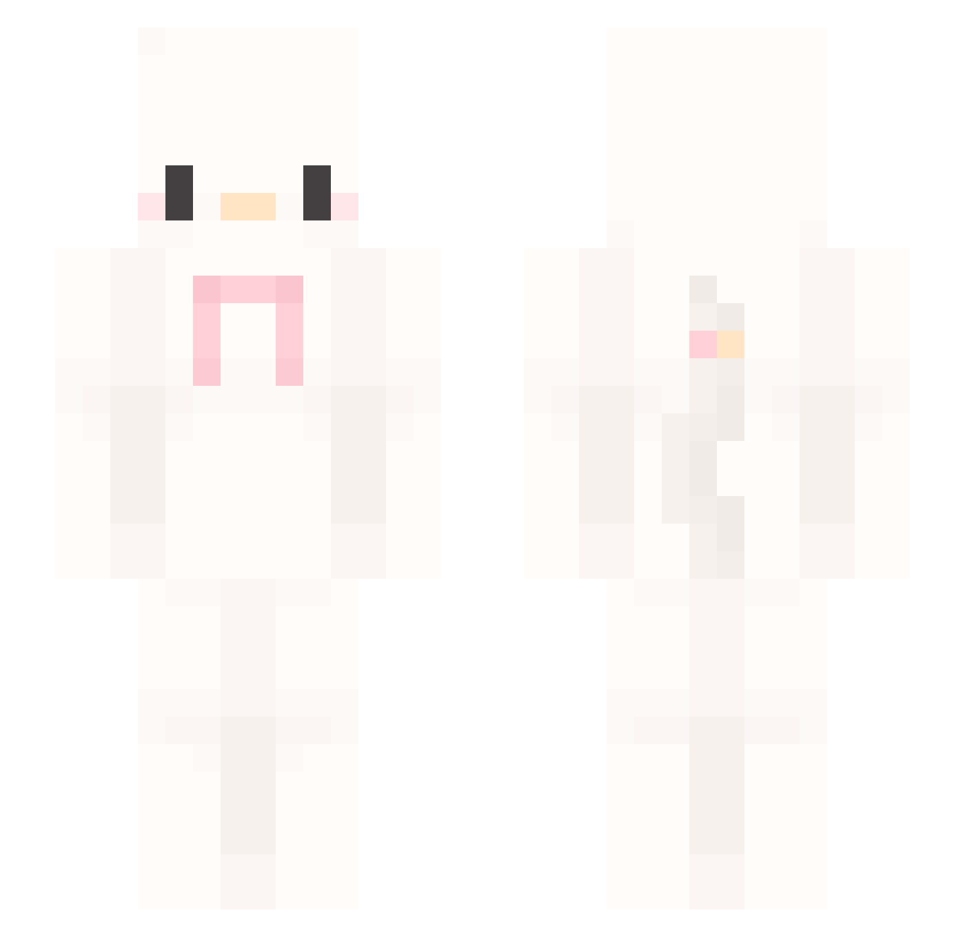 xKuery Minecraft skin, front and back view