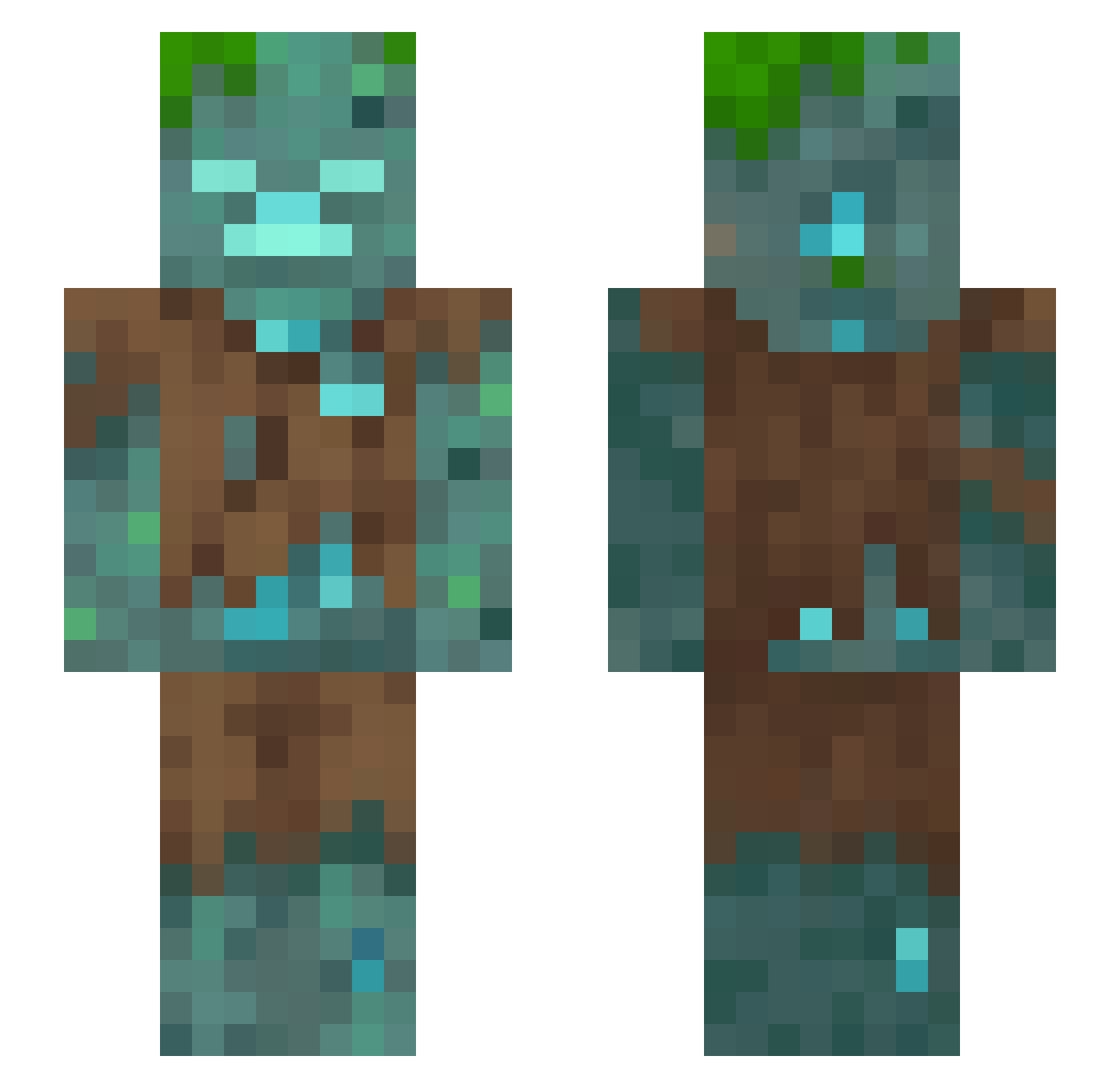R1P_INDRA Minecraft skin, front and back view