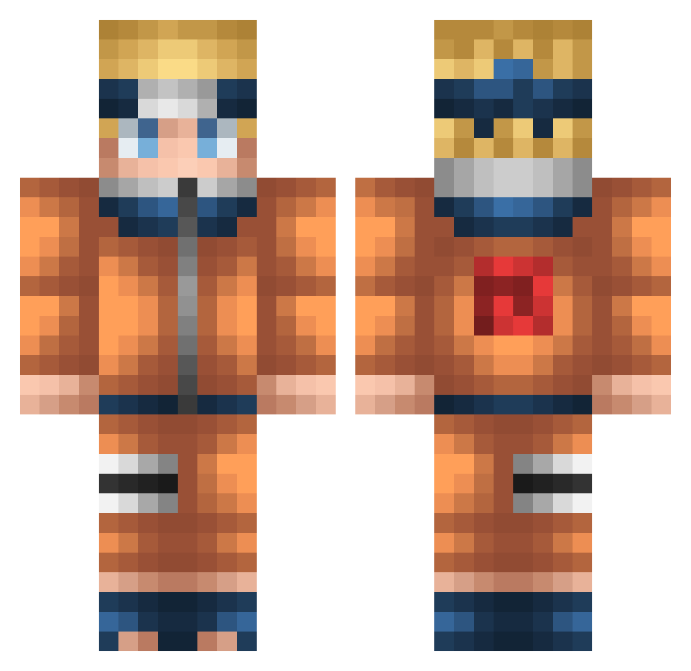 DarDeDar Minecraft skin, front and back view