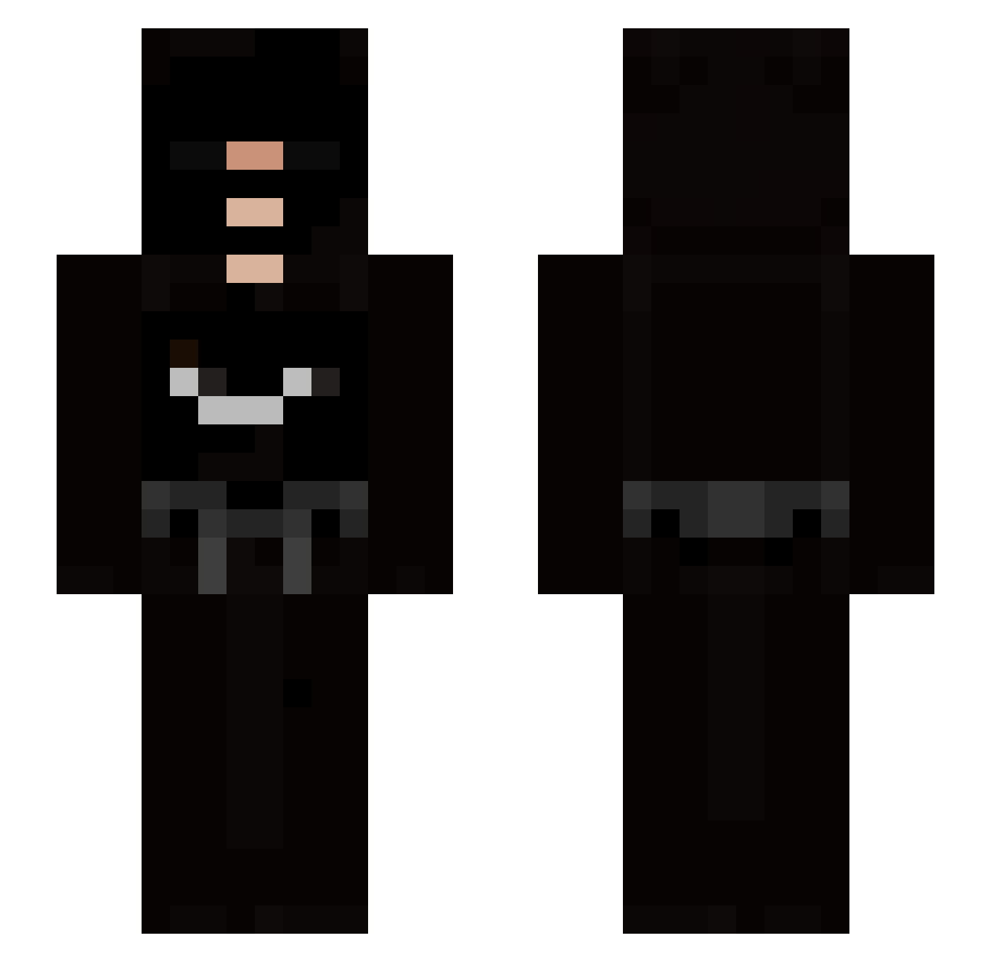 TenMaT Minecraft skin, front and back view