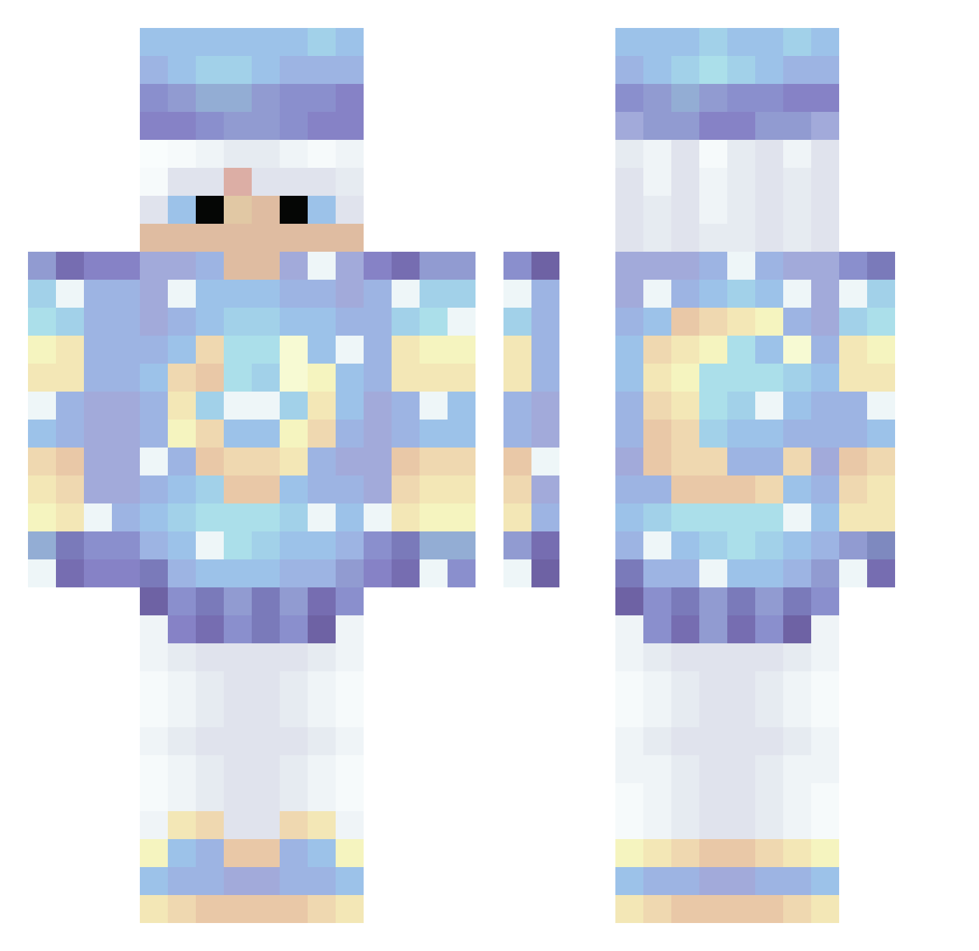 rivael44 Minecraft skin, front and back view
