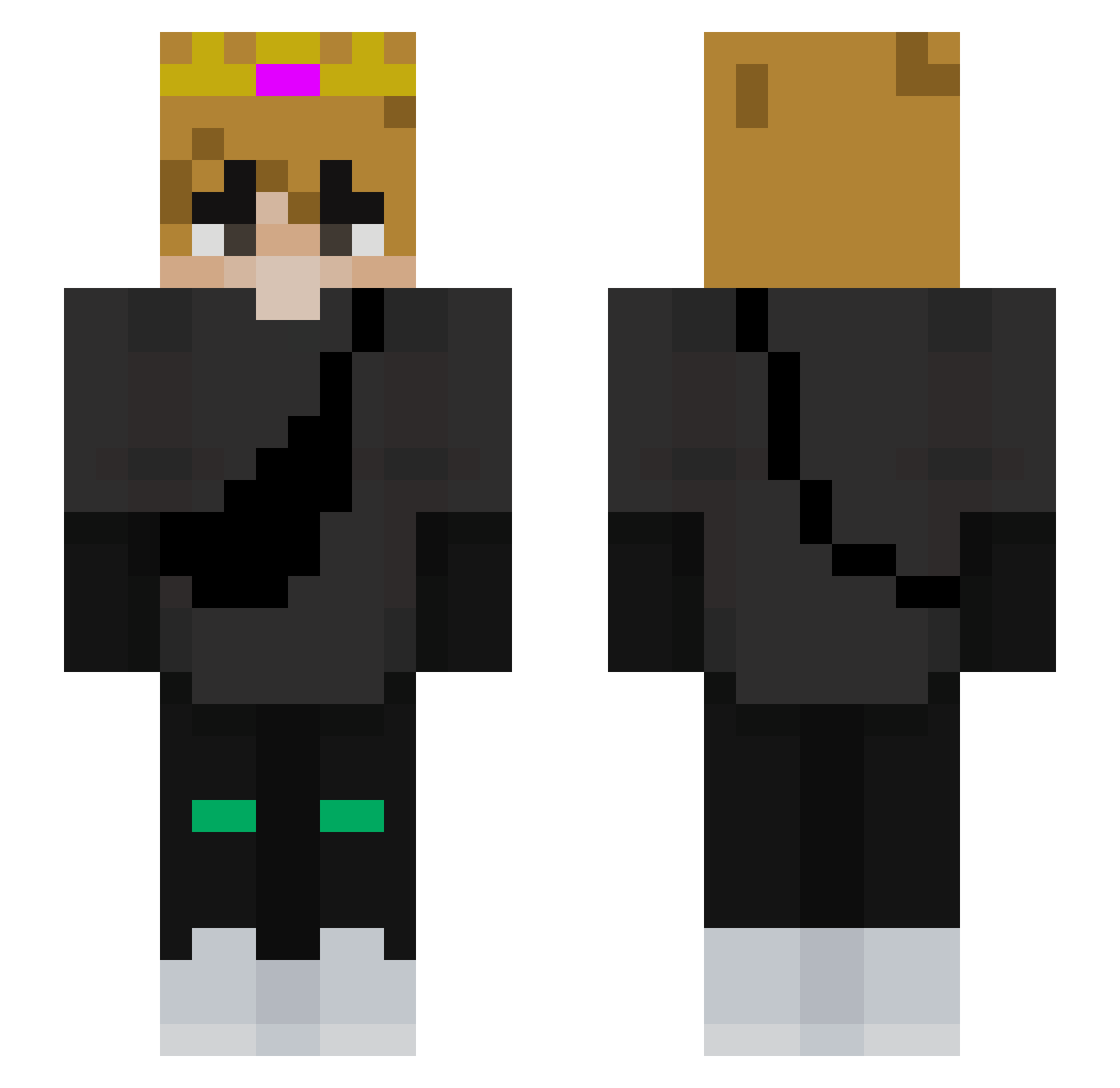 Implosionn Minecraft skin, front and back view