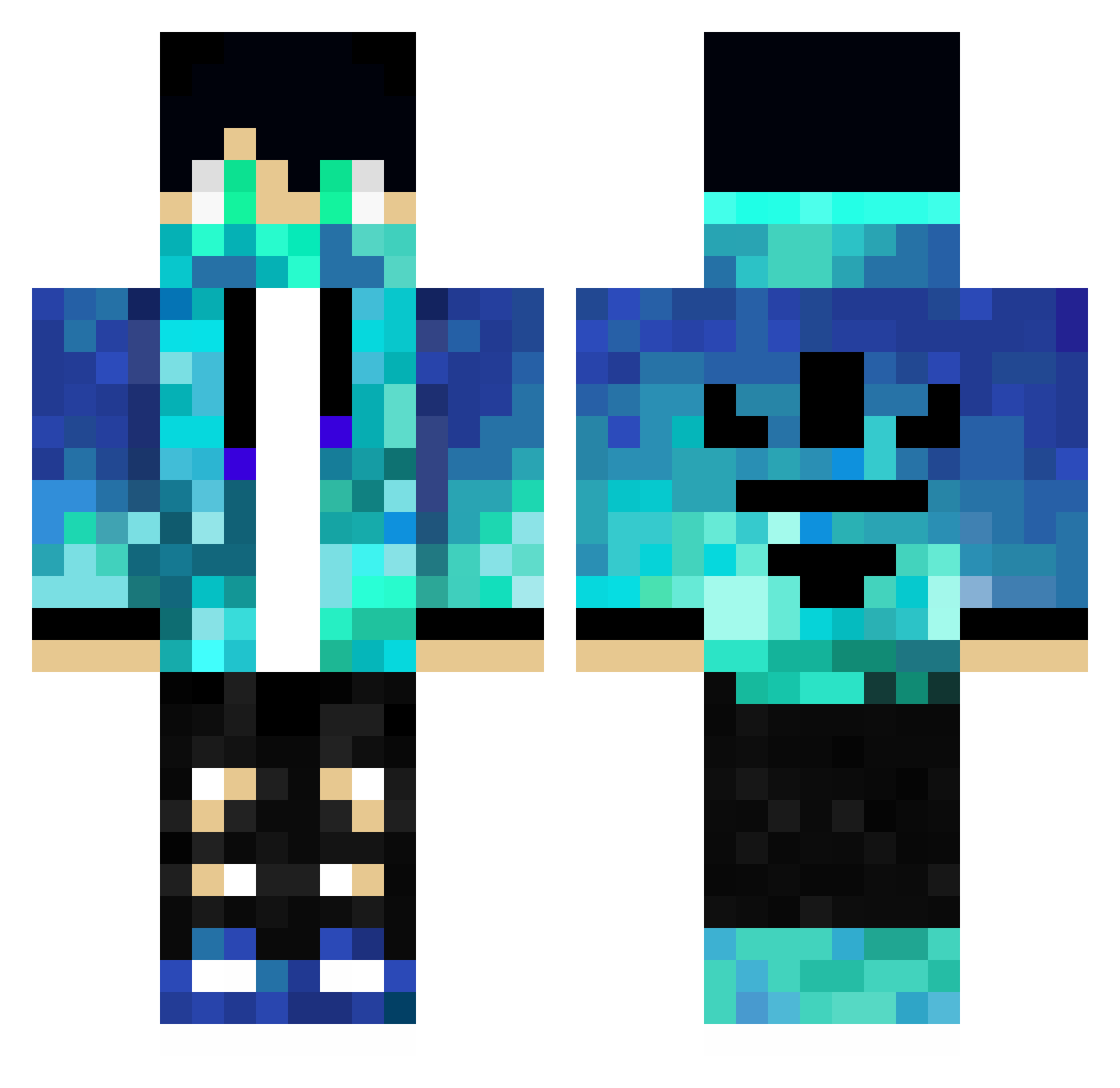 _Blaze_E Minecraft skin, front and back view