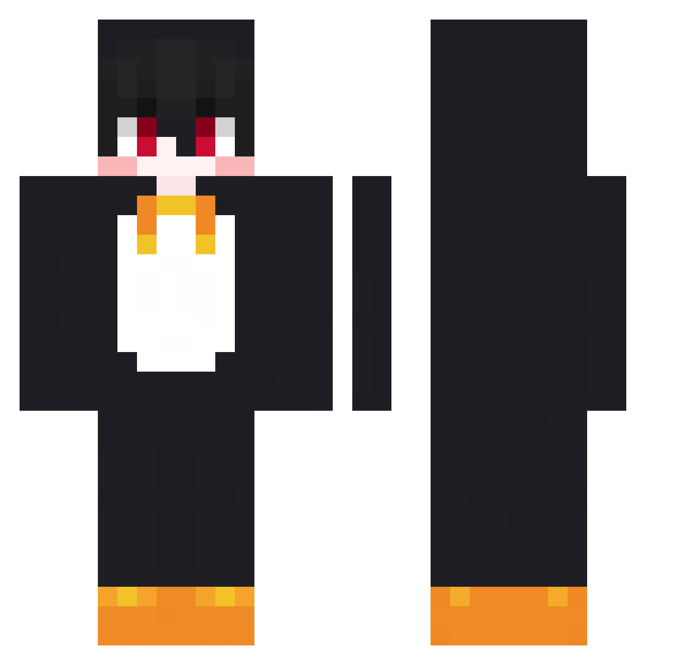 Ritin_korea Minecraft skin, front and back view