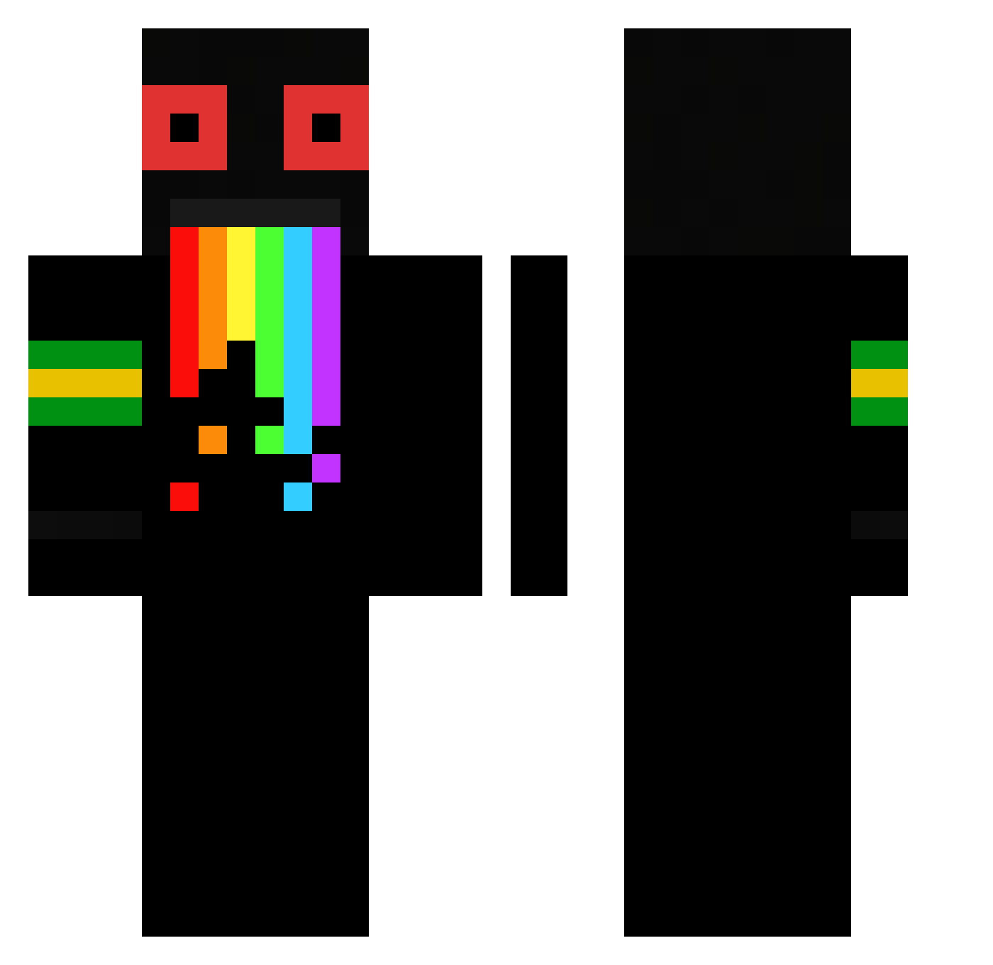 Lauutaro Minecraft skin, front and back view
