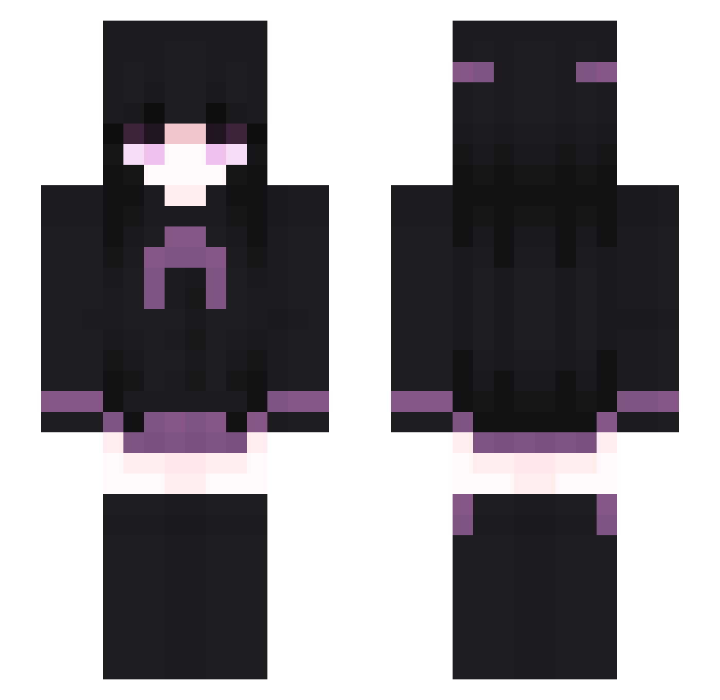 YuYingYa Minecraft skin, front and back view