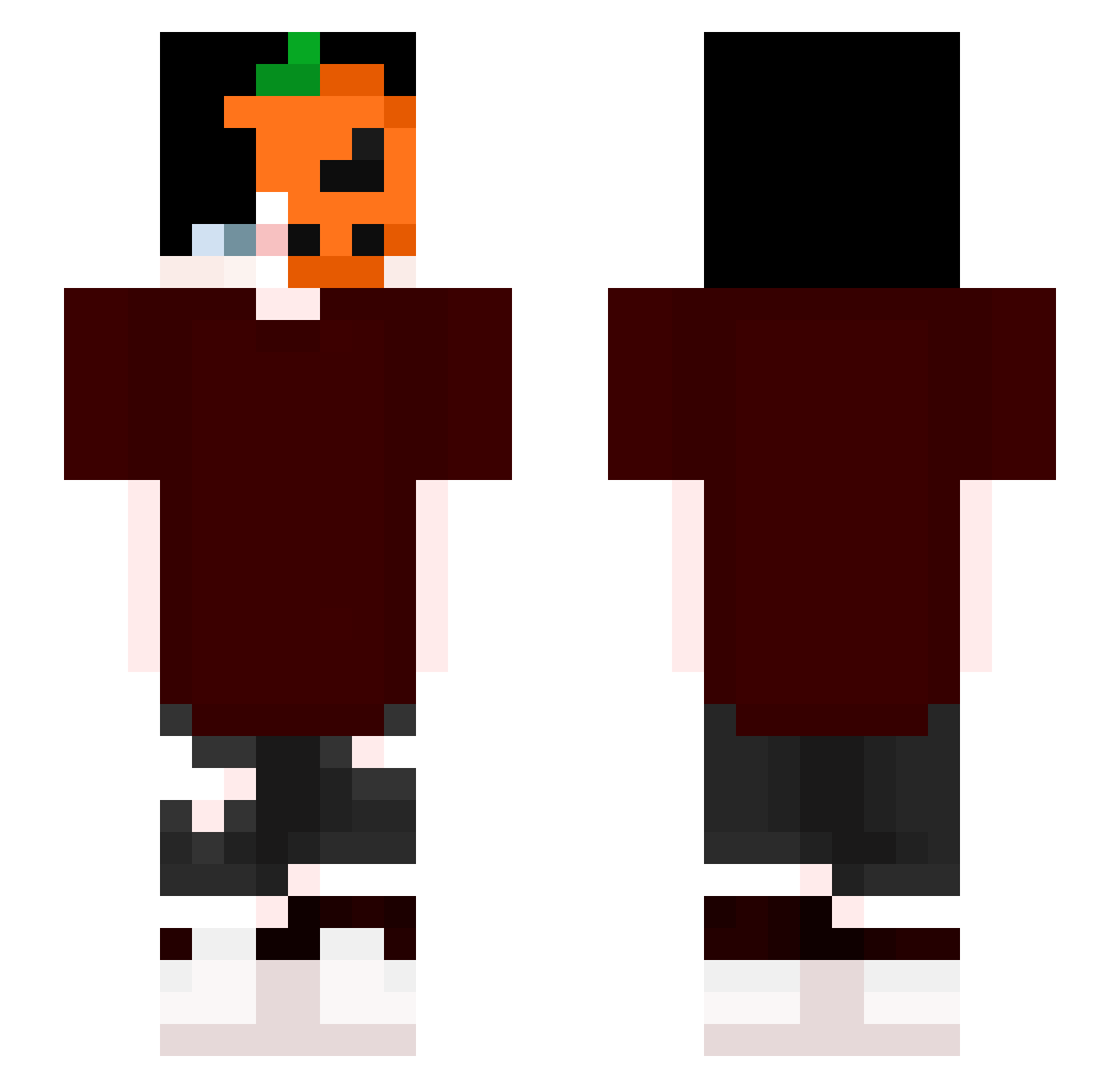 elphijodevfrvn Minecraft skin, front and back view