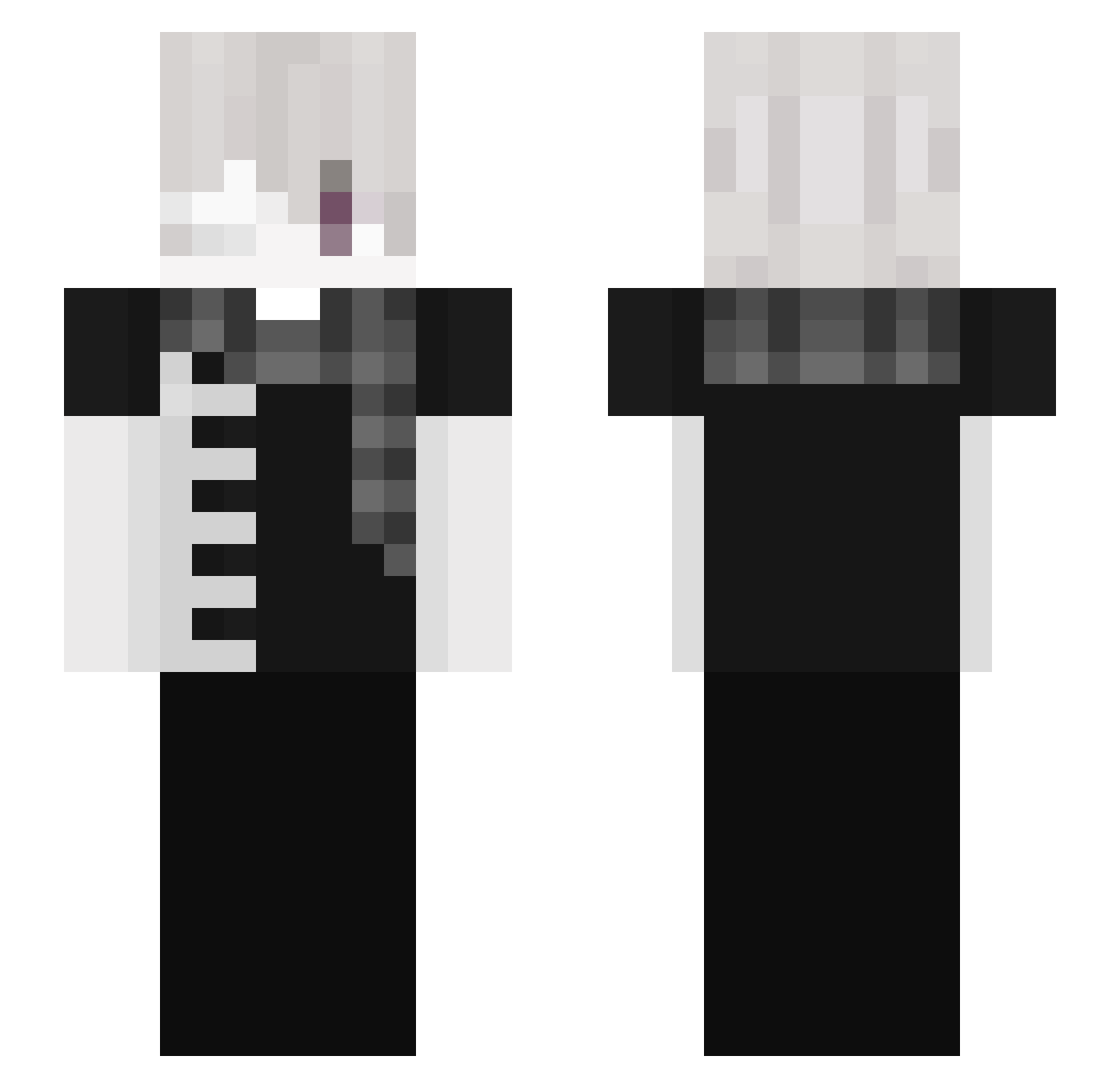 burntbridges Minecraft skin, front and back view