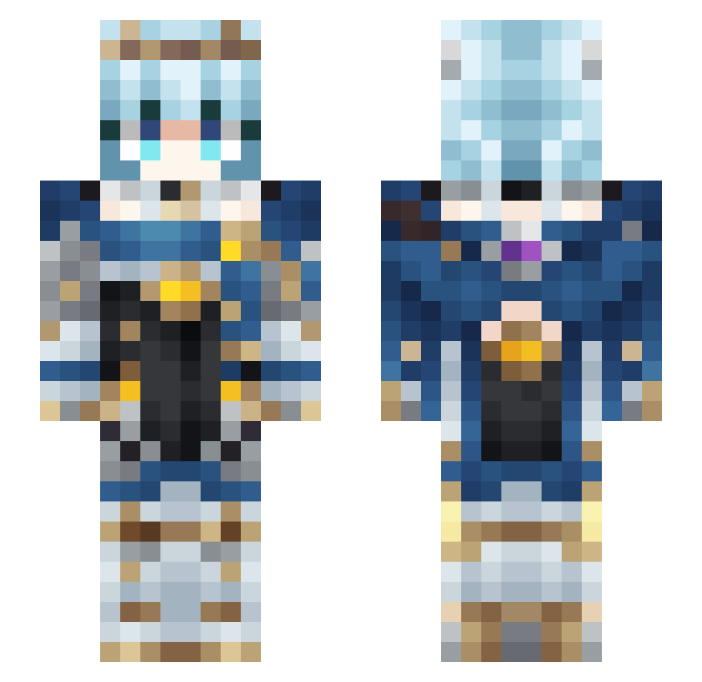 LimboLance Minecraft skin, front and back view