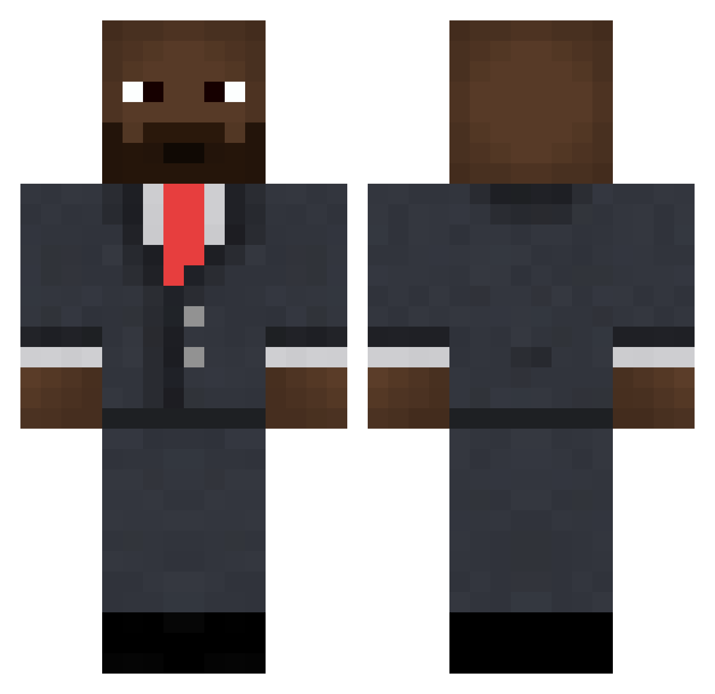 X3JLt Minecraft skin, front and back view