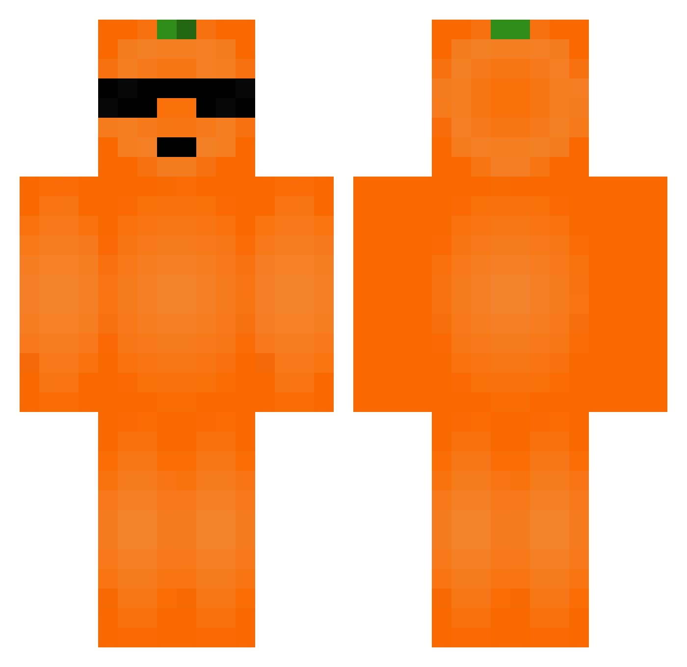 vitamiinC Minecraft skin, front and back view