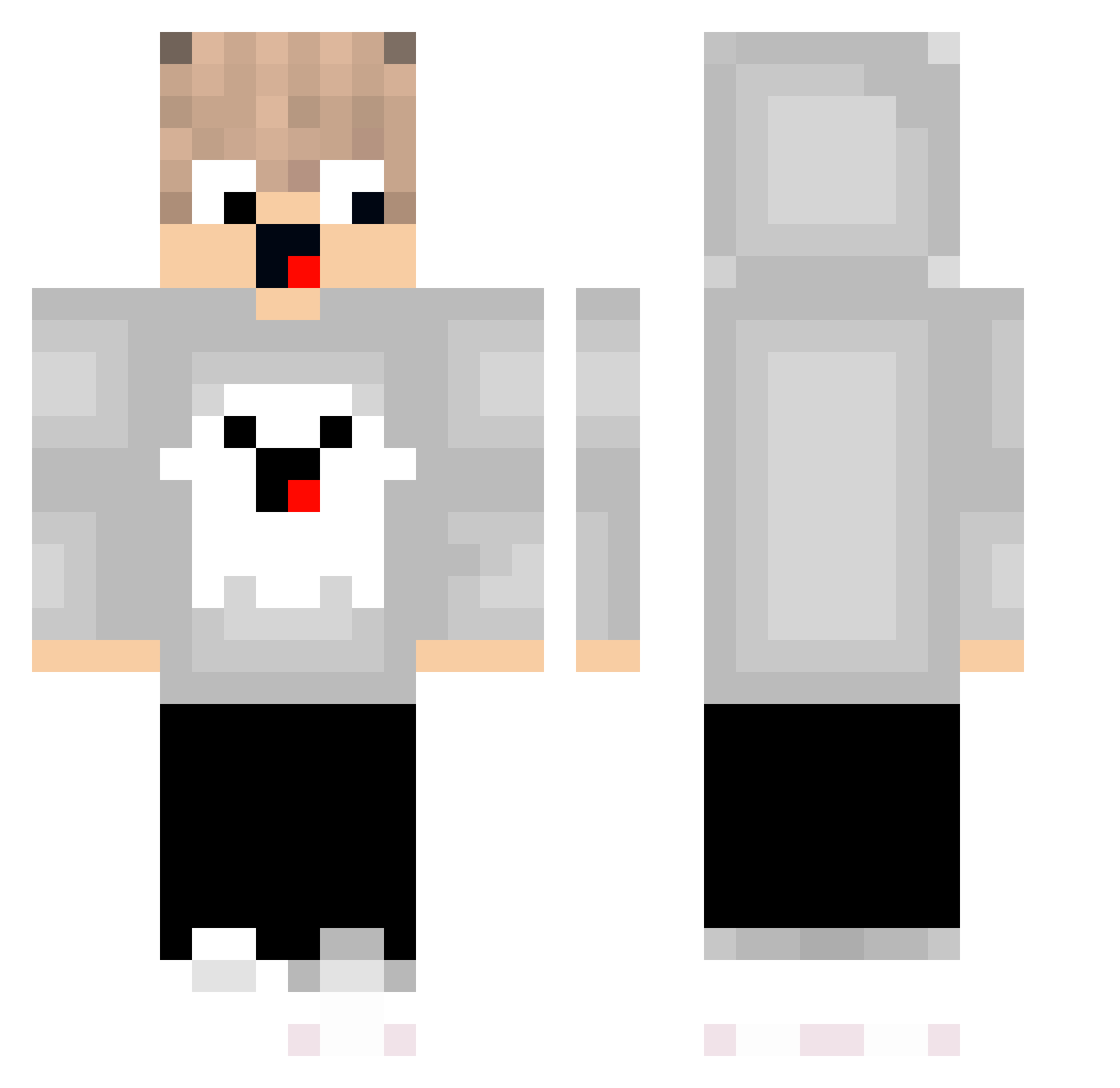 J0nnyTv Minecraft skin, front and back view