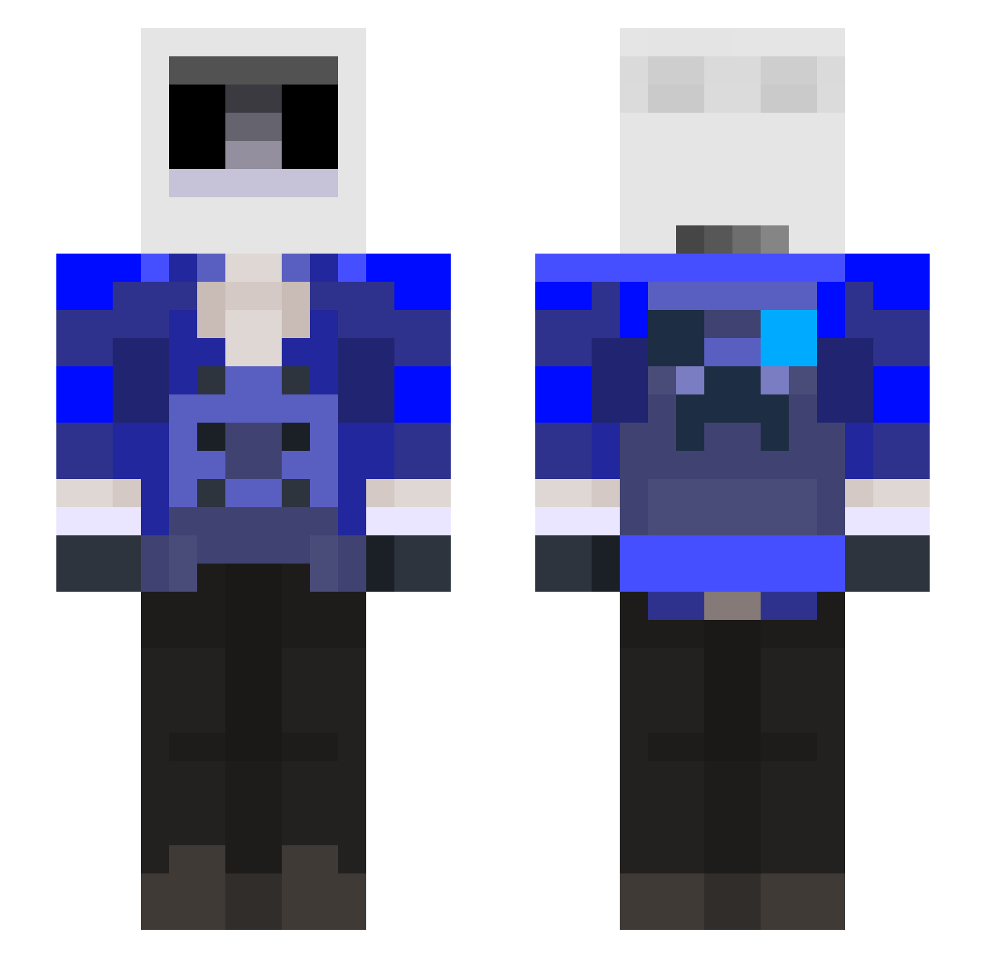 Artureco Minecraft skin, front and back view