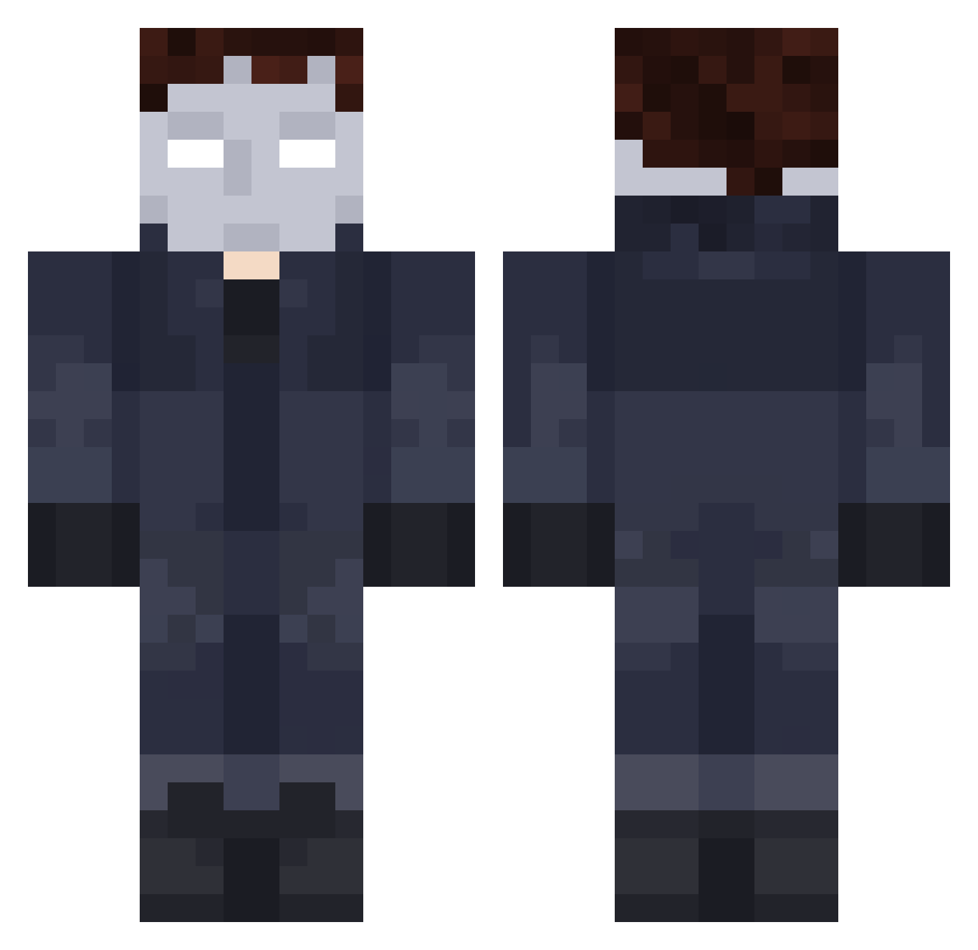 C4kz Minecraft skin, front and back view