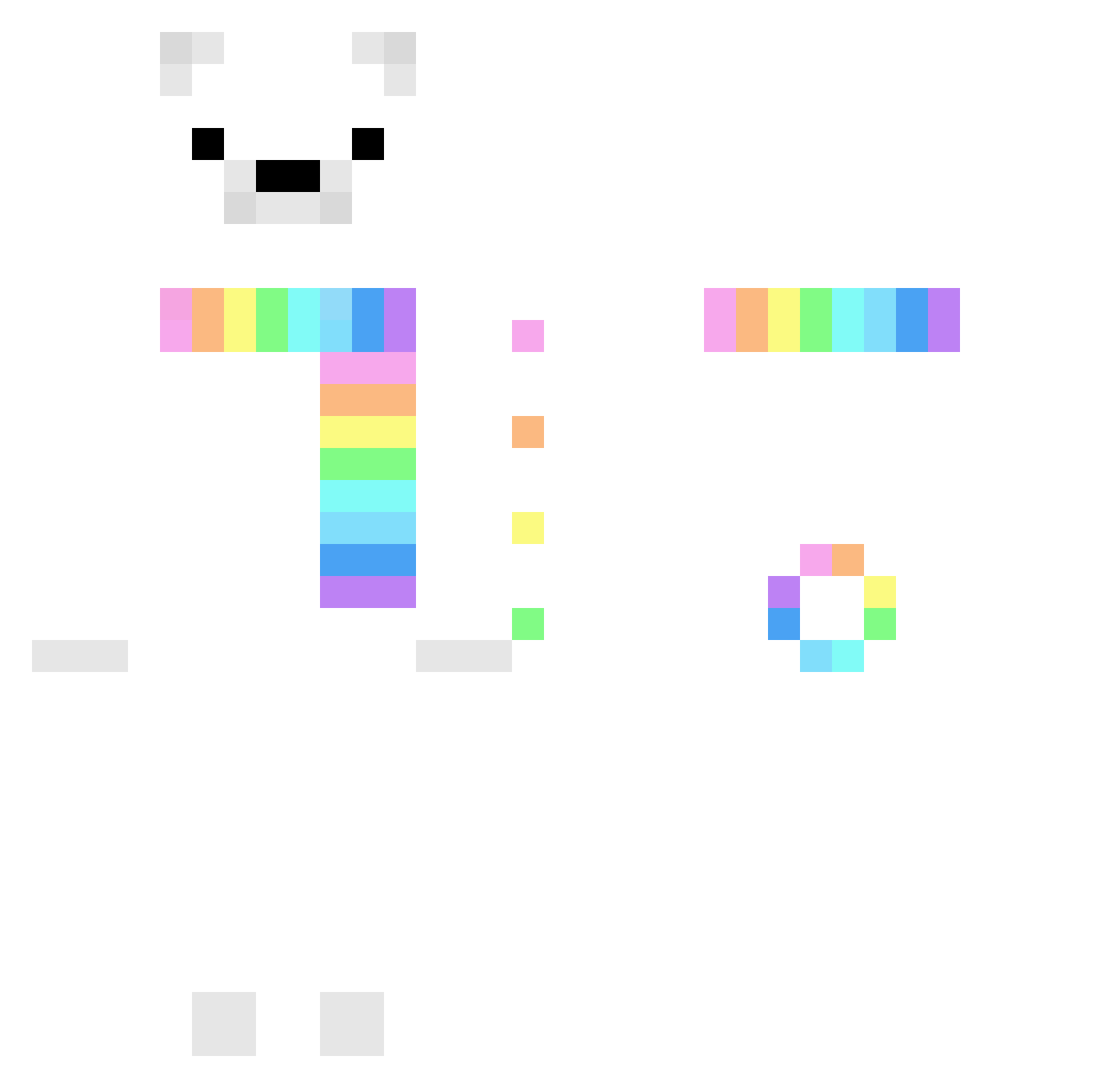 Skwaks Minecraft skin, front and back view