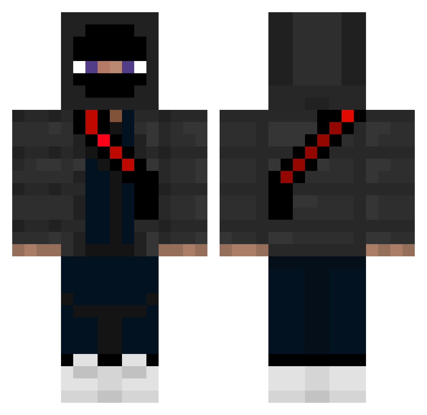 MellyK_YT Minecraft skin, front and back view