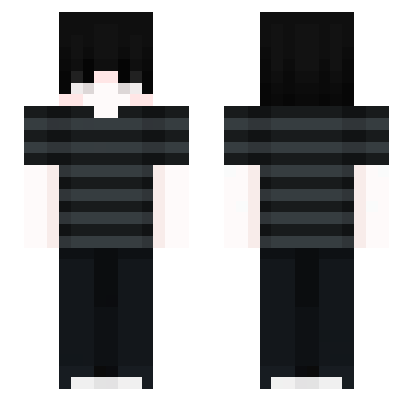 Serodo Minecraft skin, front and back view
